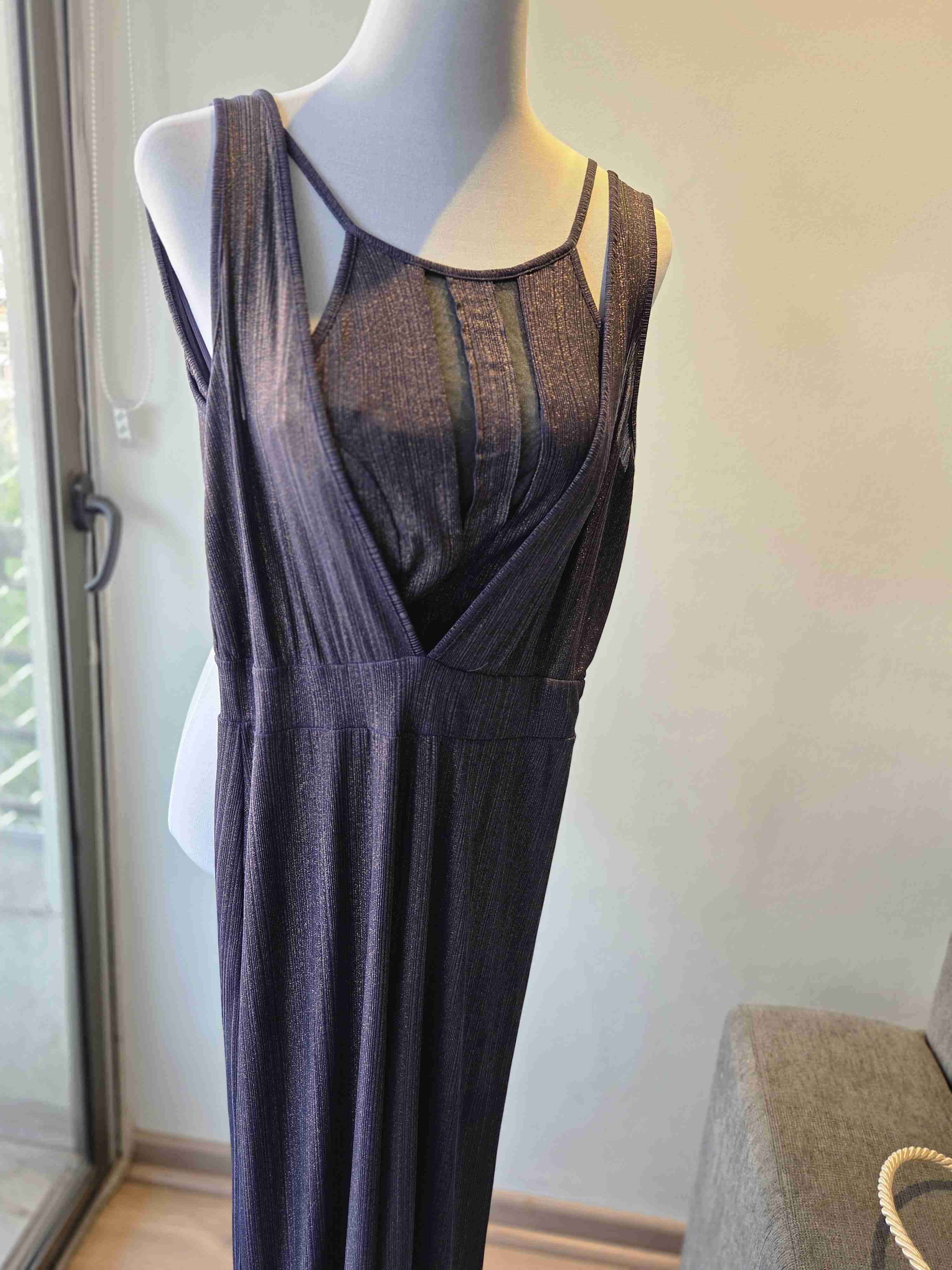 Enterito azul marino con brillos - 3