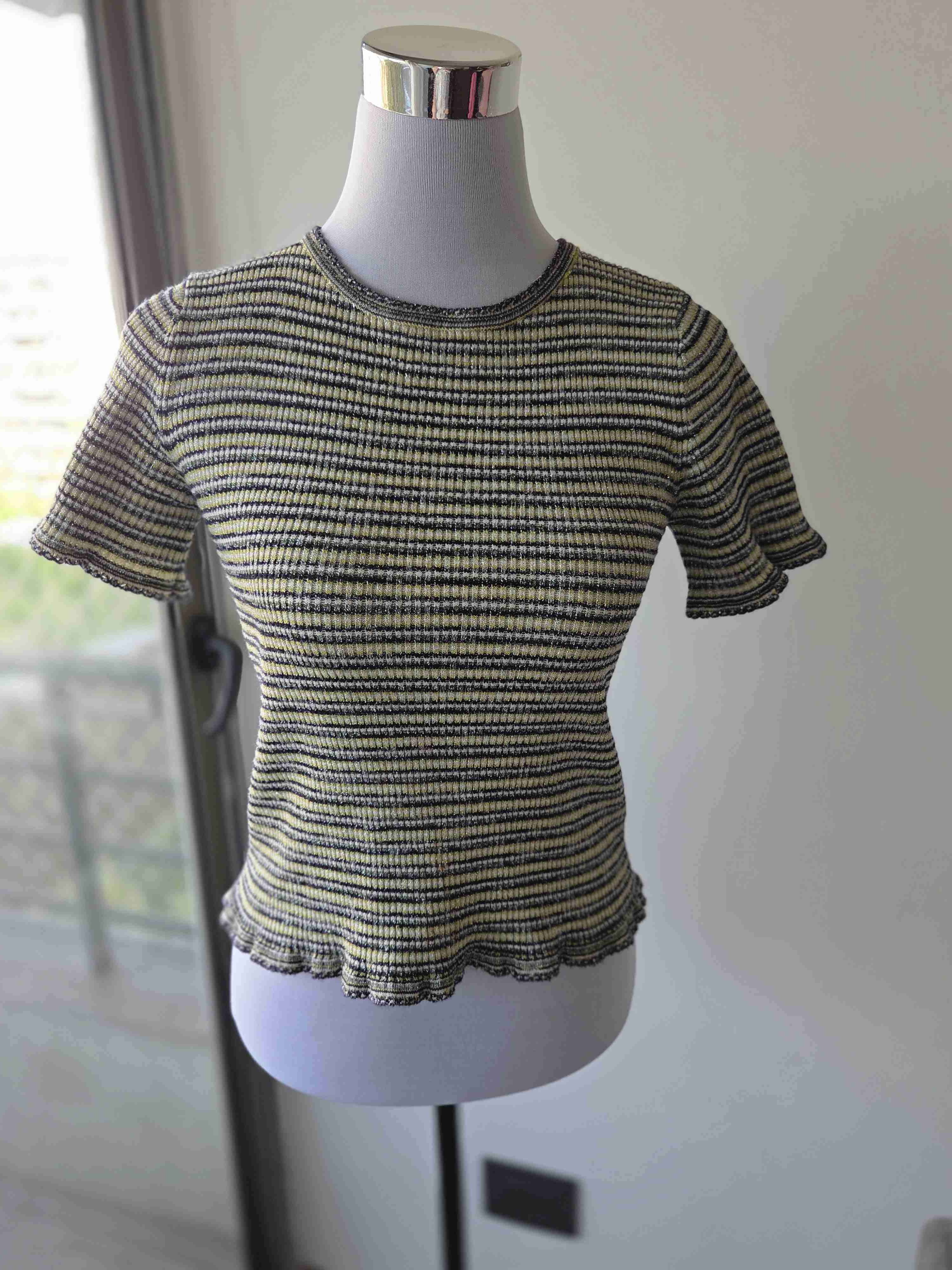 Polera a rayas ajustada multicolor - miniatura 1