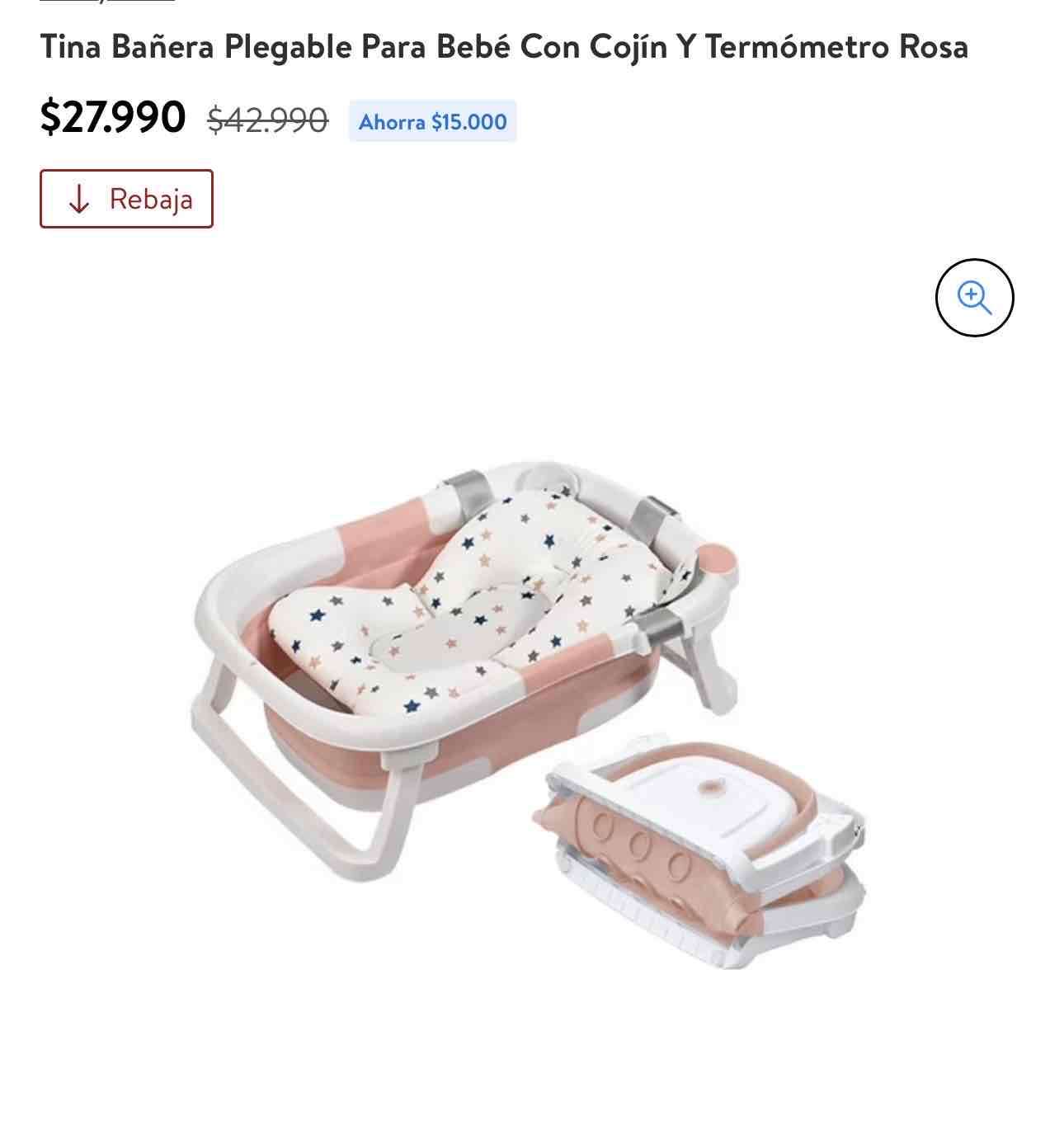 Tina plegable con cojín para bebé - miniatura 2