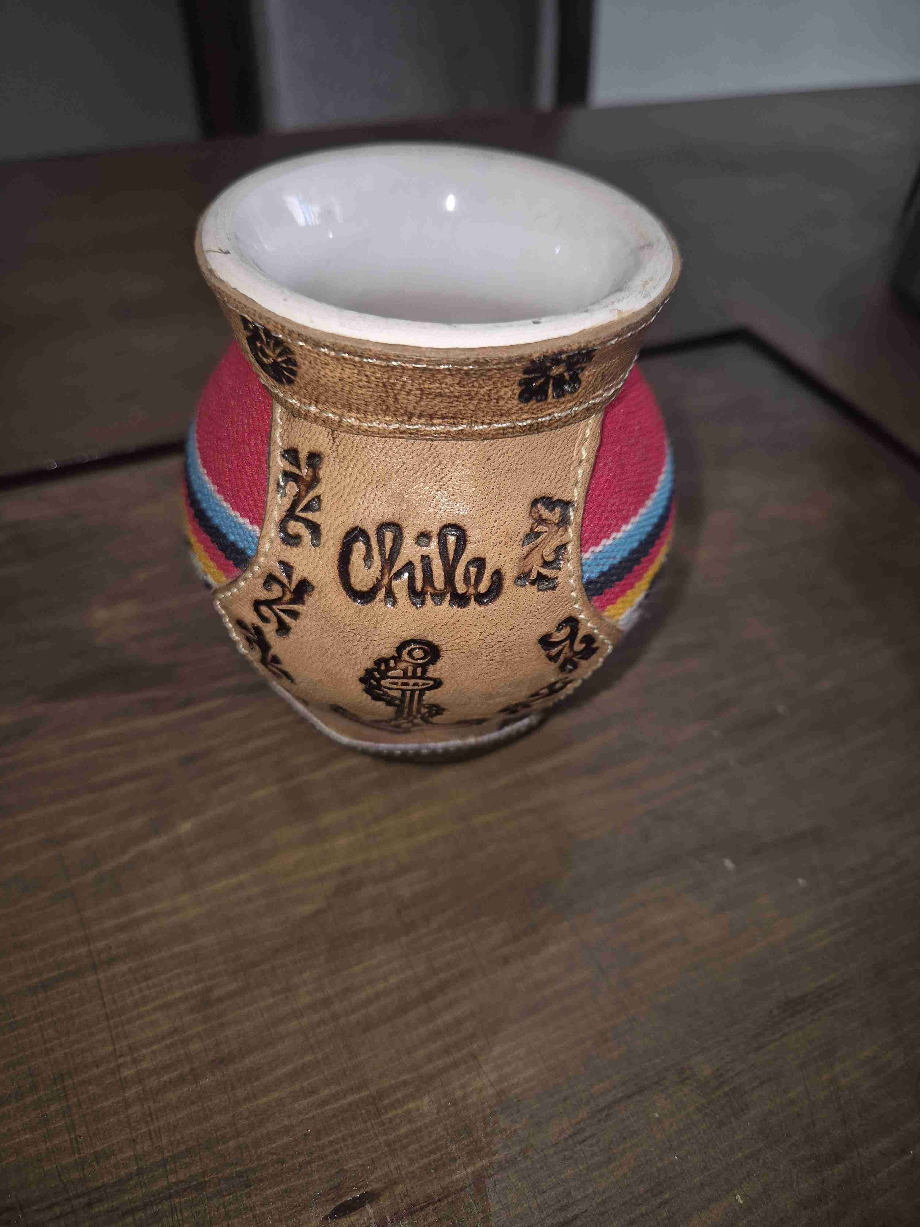 Mate artesanal cuero Chile - miniatura 1