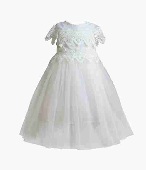 Vestido de niña blanco encaje +Diadema - miniatura 1