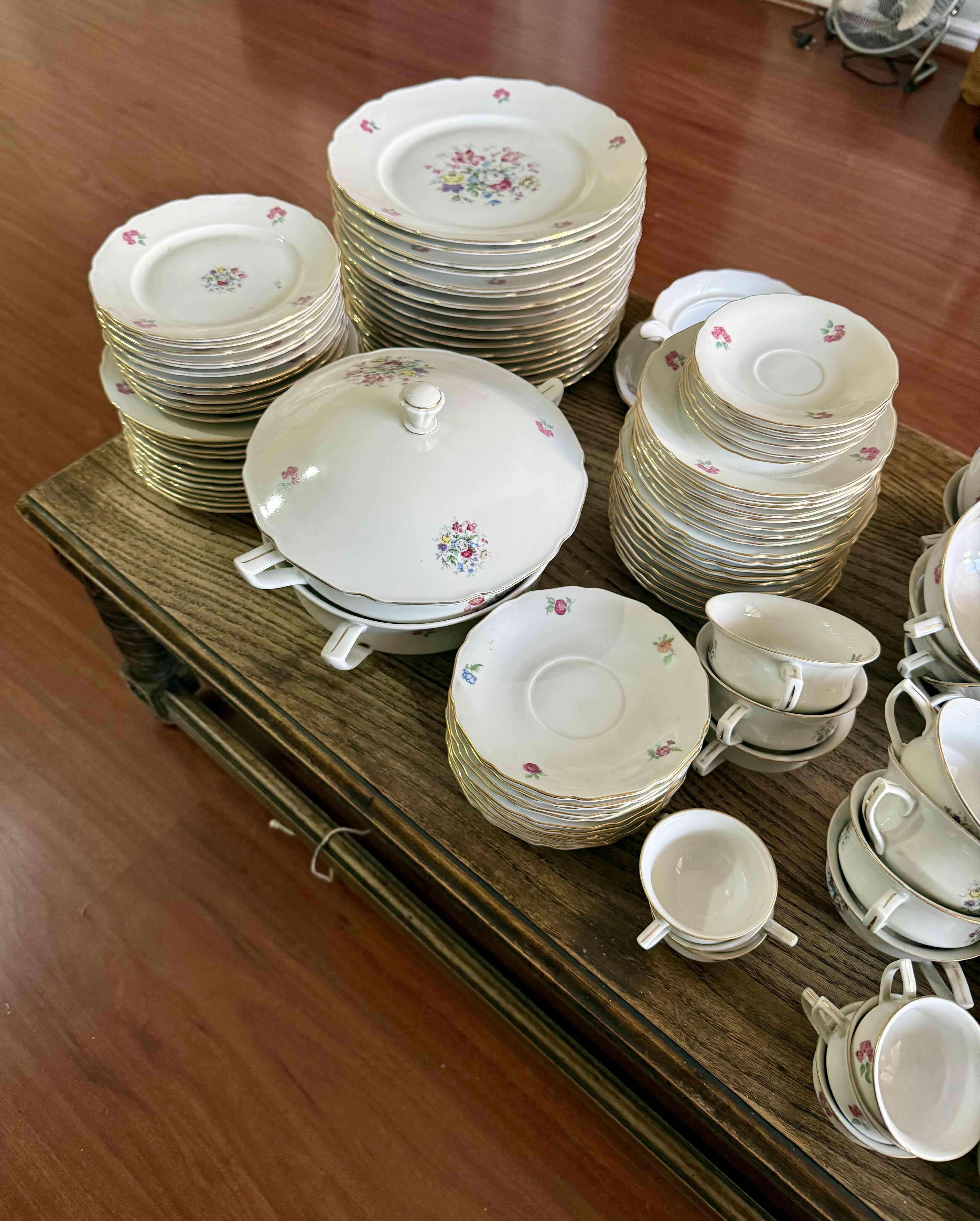 Juego de loza antigua Bohemia Checoslovaquia - miniatura 2