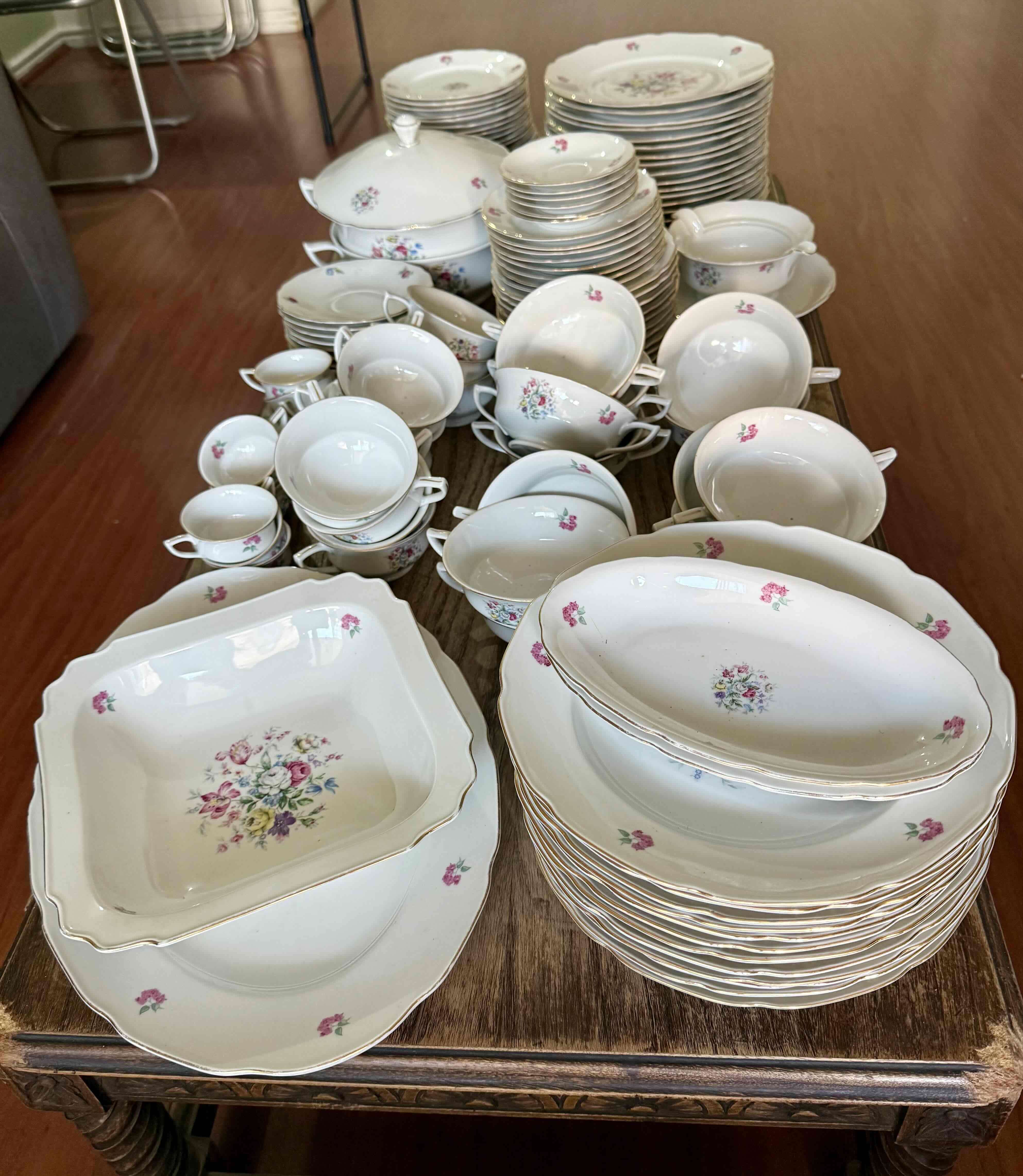 Juego de loza antigua Bohemia Checoslovaquia - miniatura 3