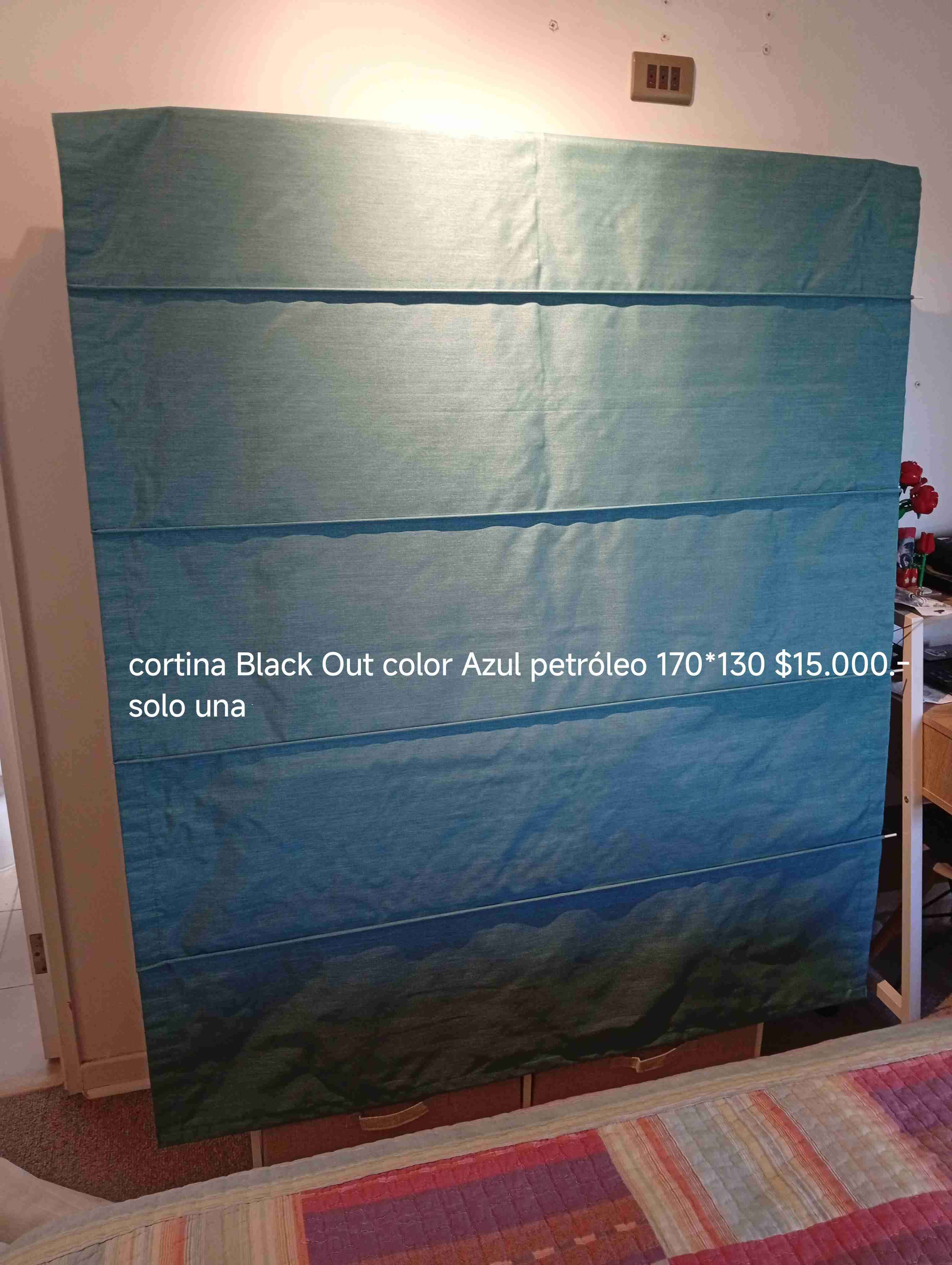 Cortina Black Out Azul Petrolero - miniatura 1
