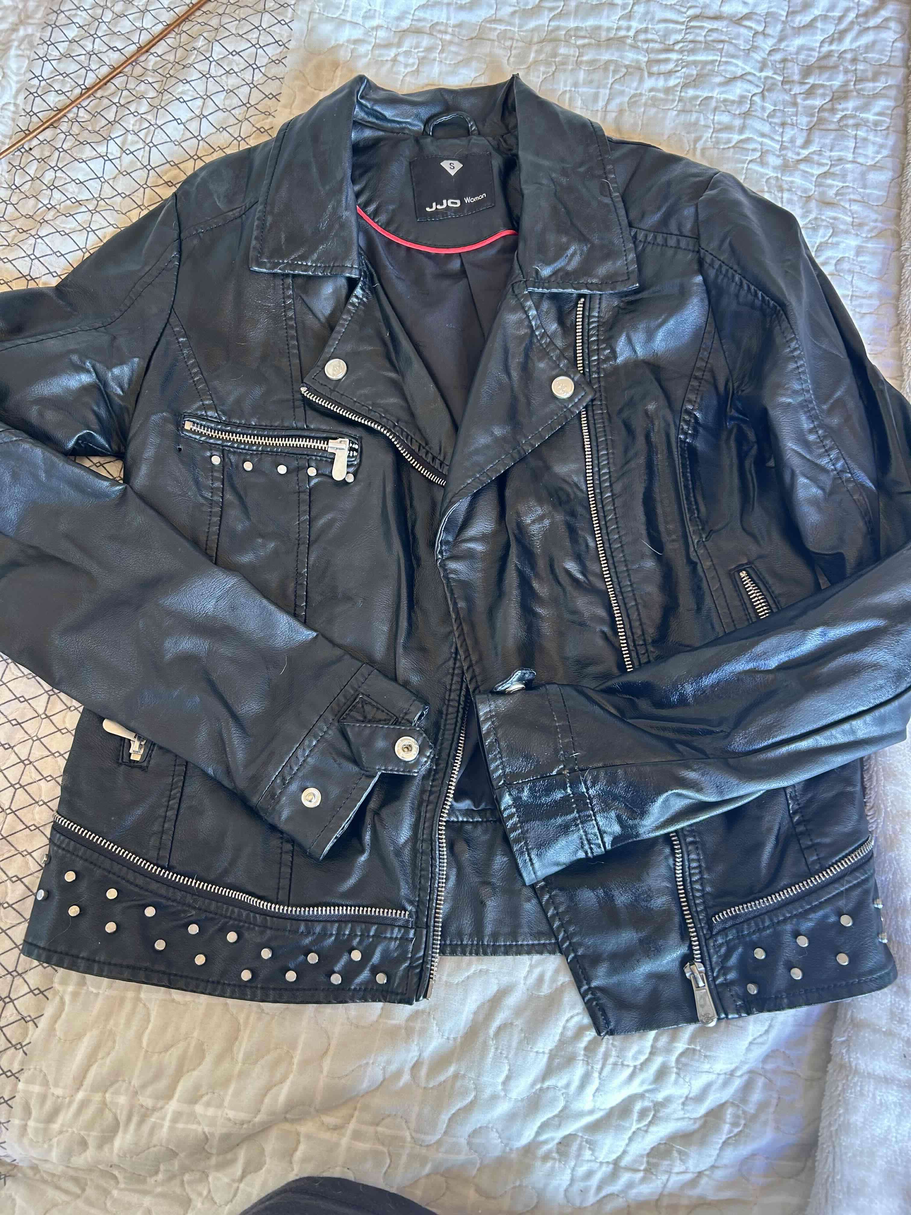 Chaqueta biker negra JJQ - miniatura 1