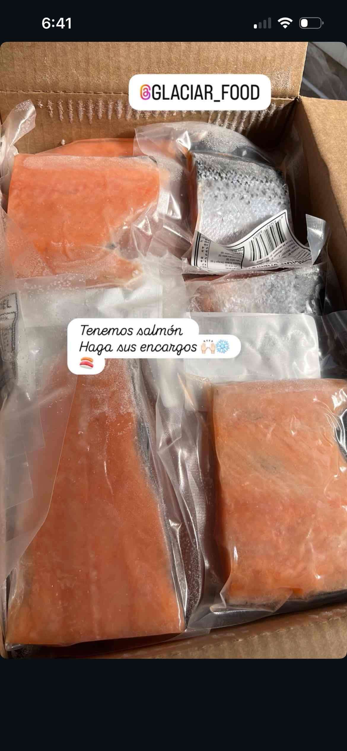 Filetes de salmón congelado