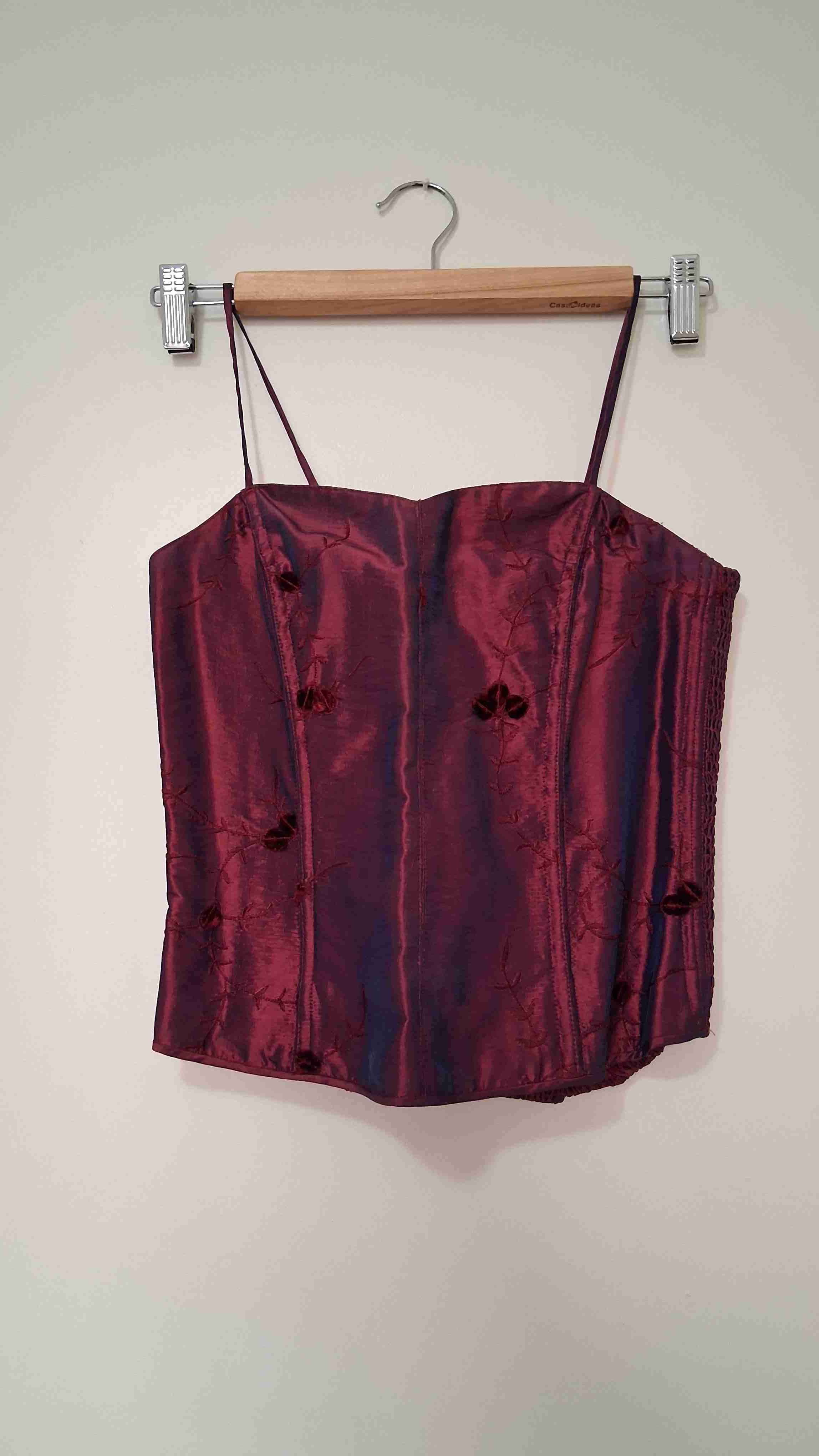 Vestido de Gala burdeo tornasol - 2