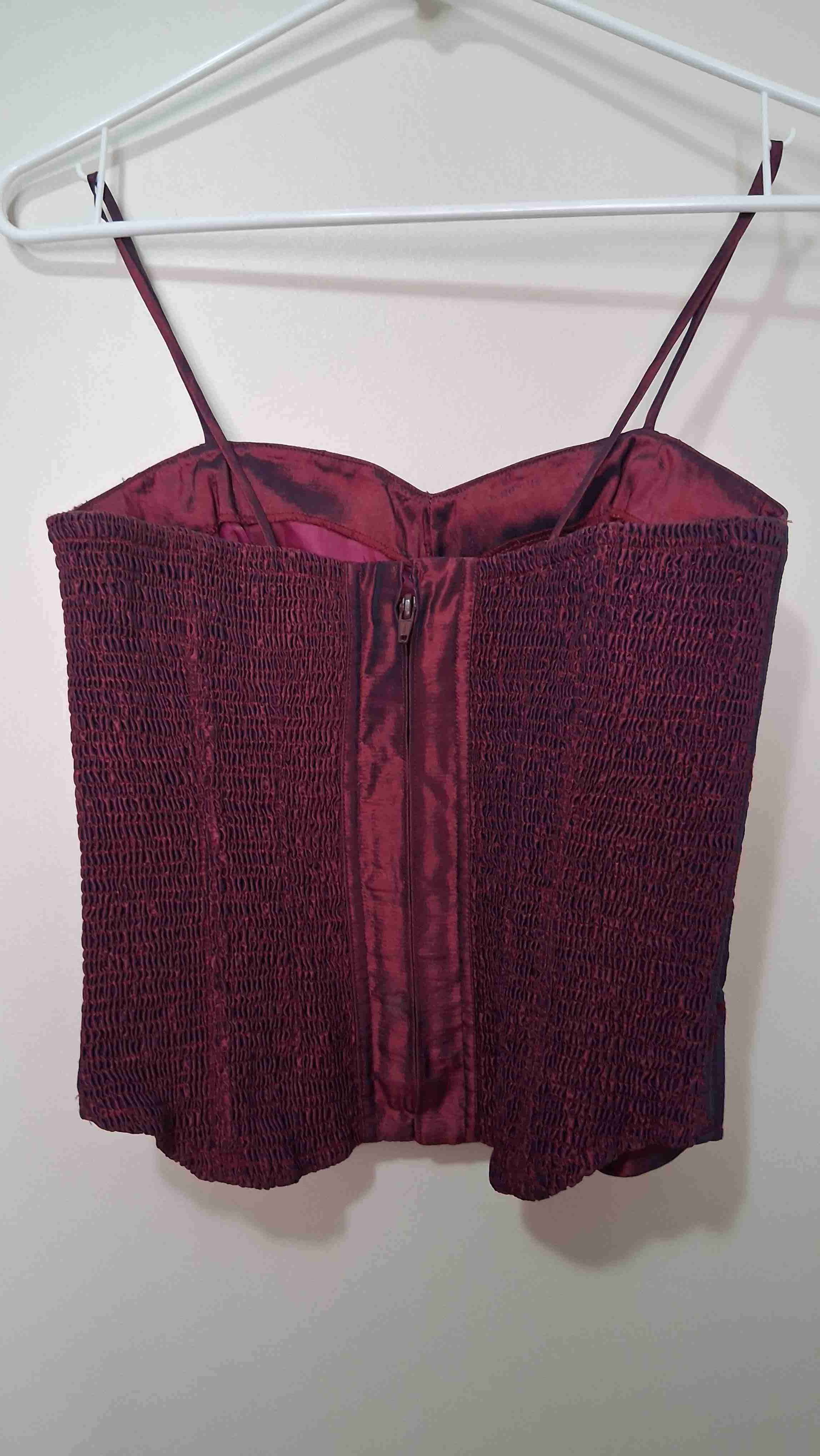 Vestido de Gala burdeo tornasol - 3