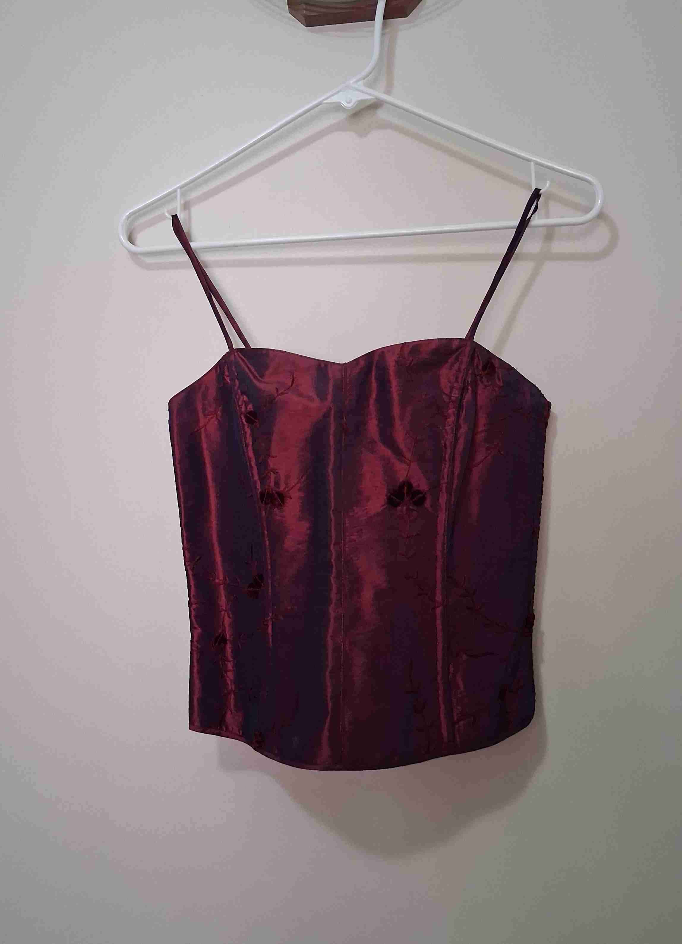 Vestido de Gala burdeo tornasol - 5