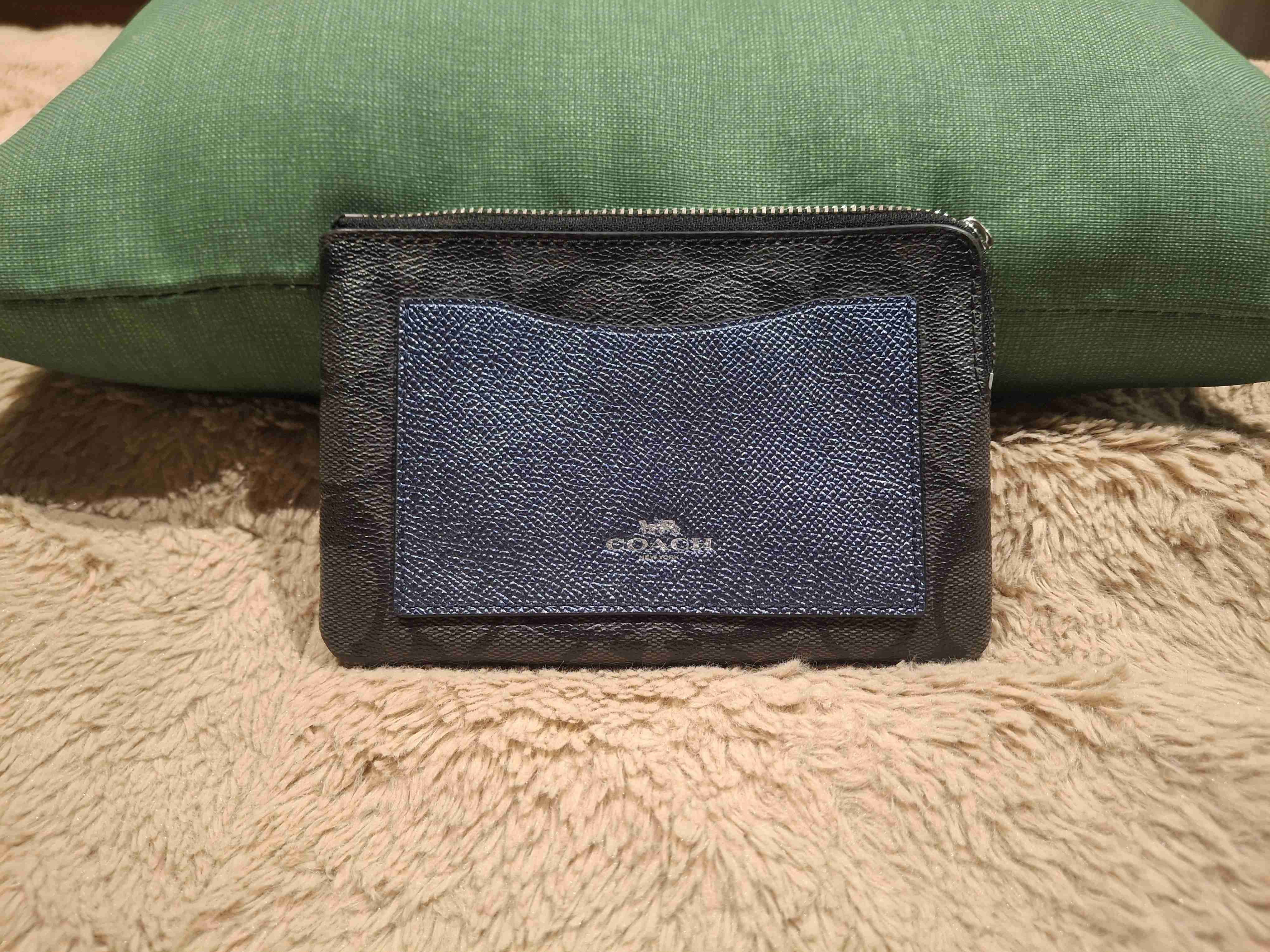 Monedero negro y azul Coach - miniatura 1