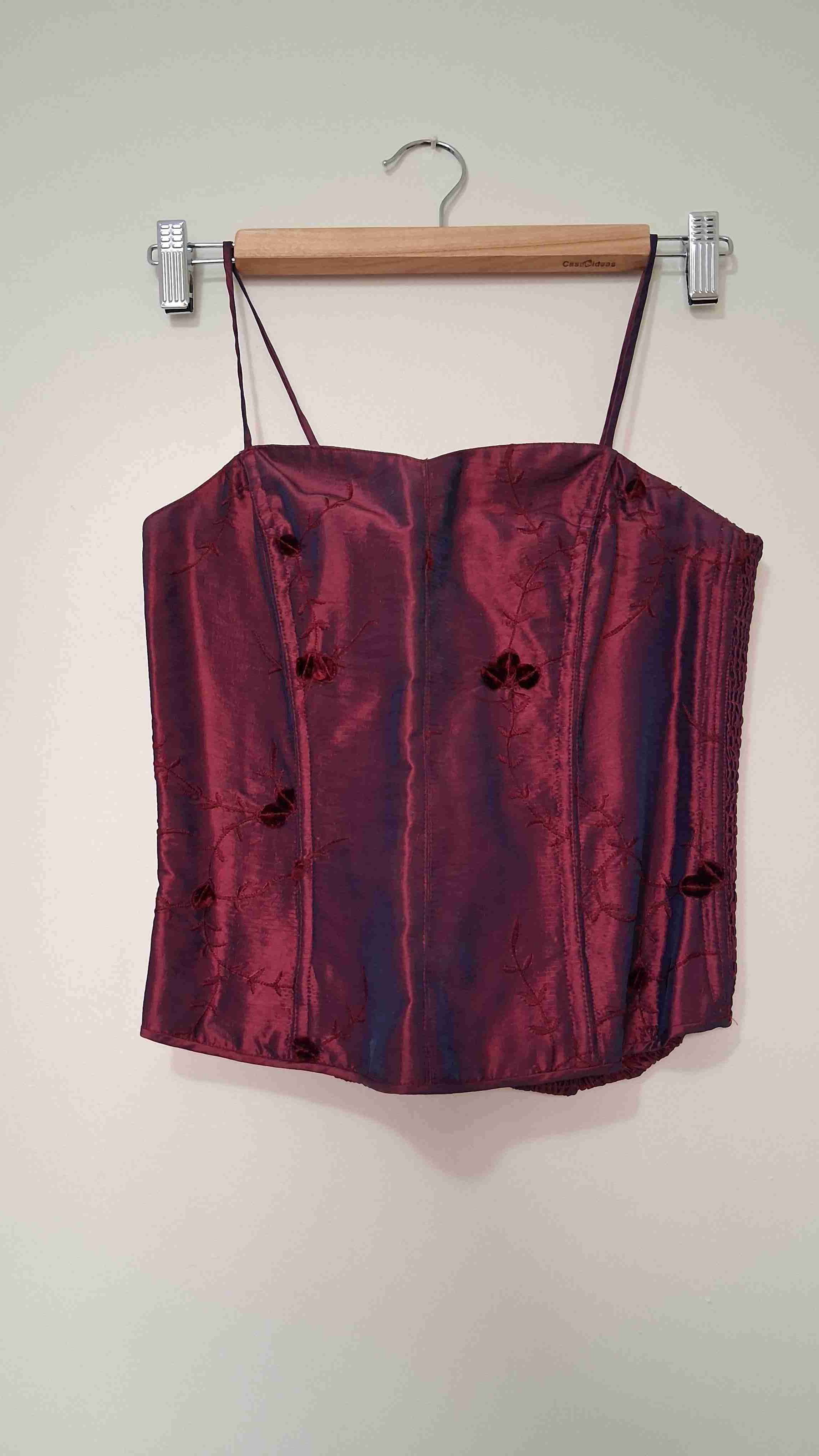 Vestido de Gala burdeo tornasol - 7