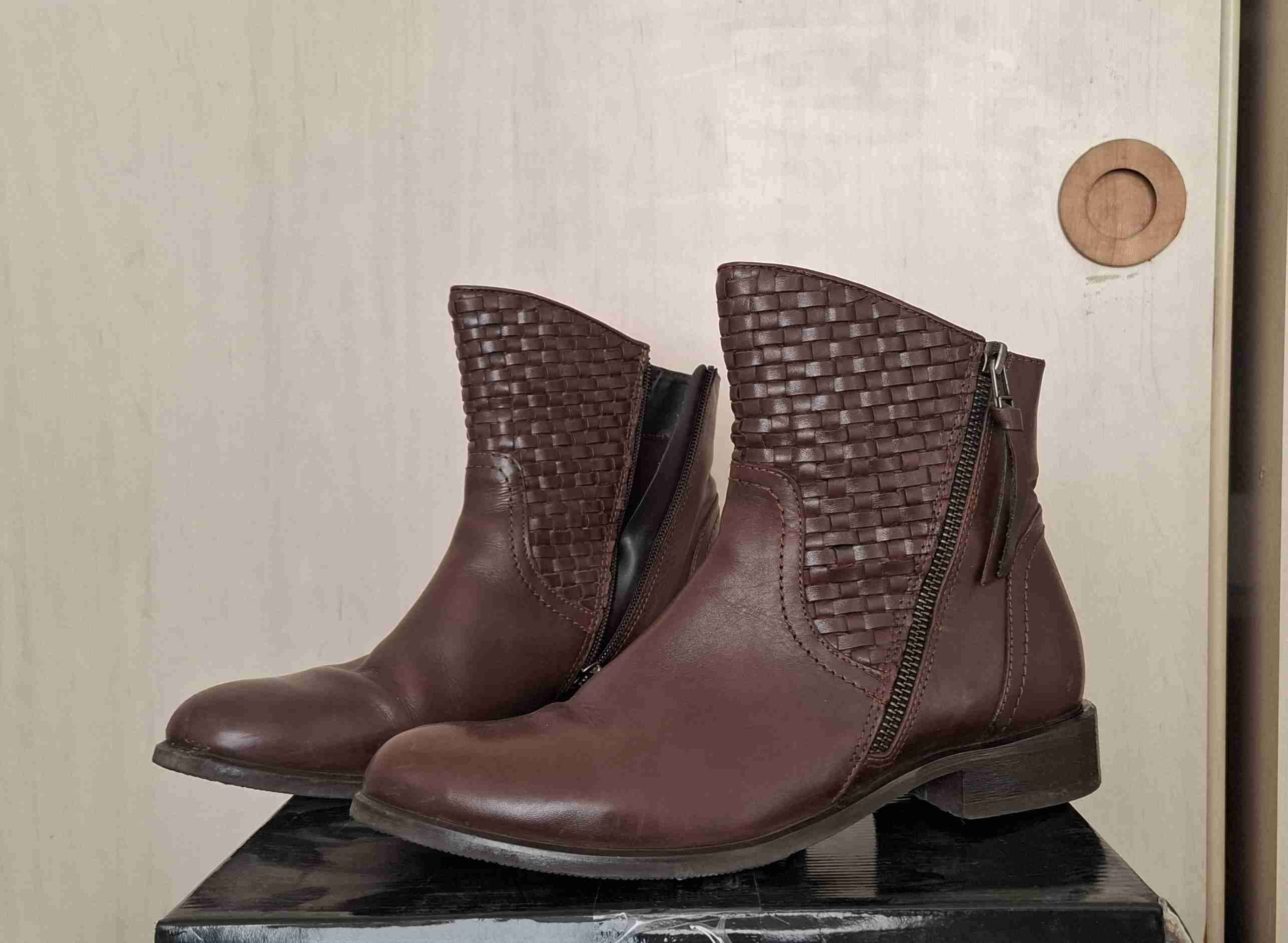 Botines de cuero Via Uno marrón - miniatura 2