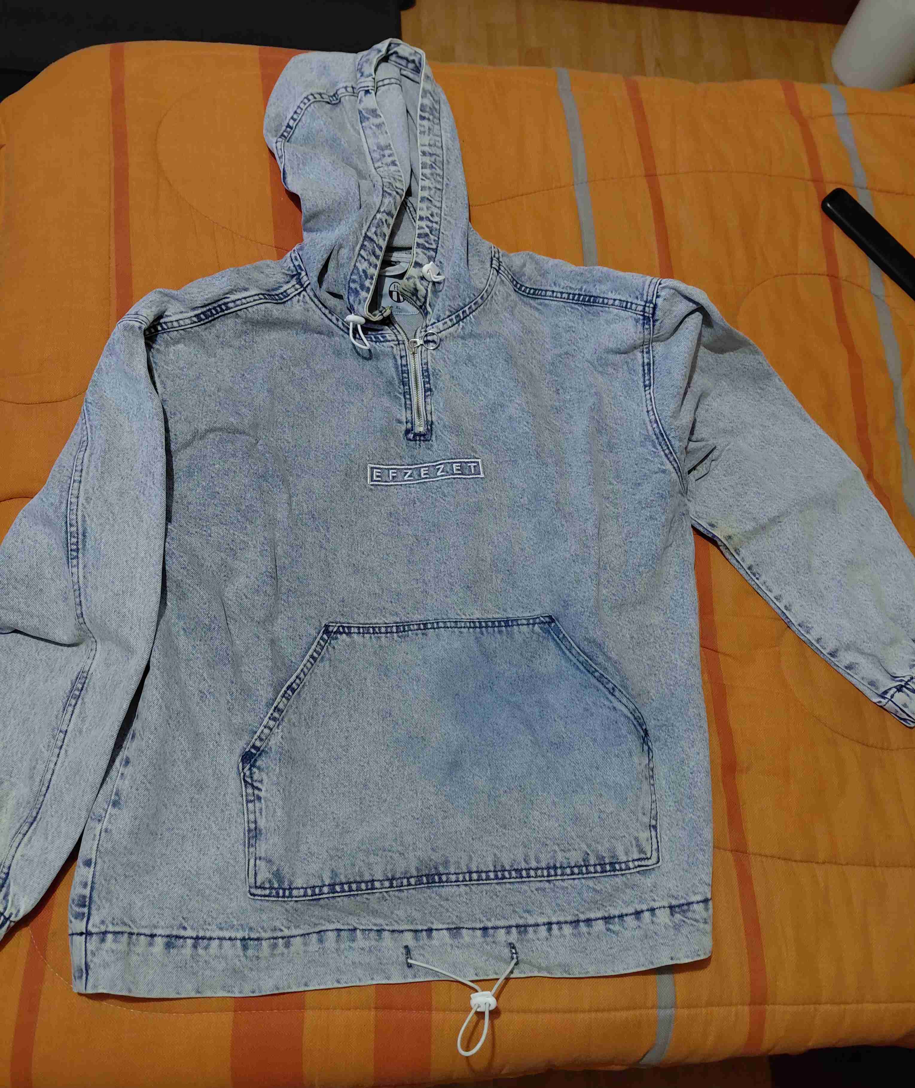 Polerón canguro de jeans Efzezet - miniatura 1