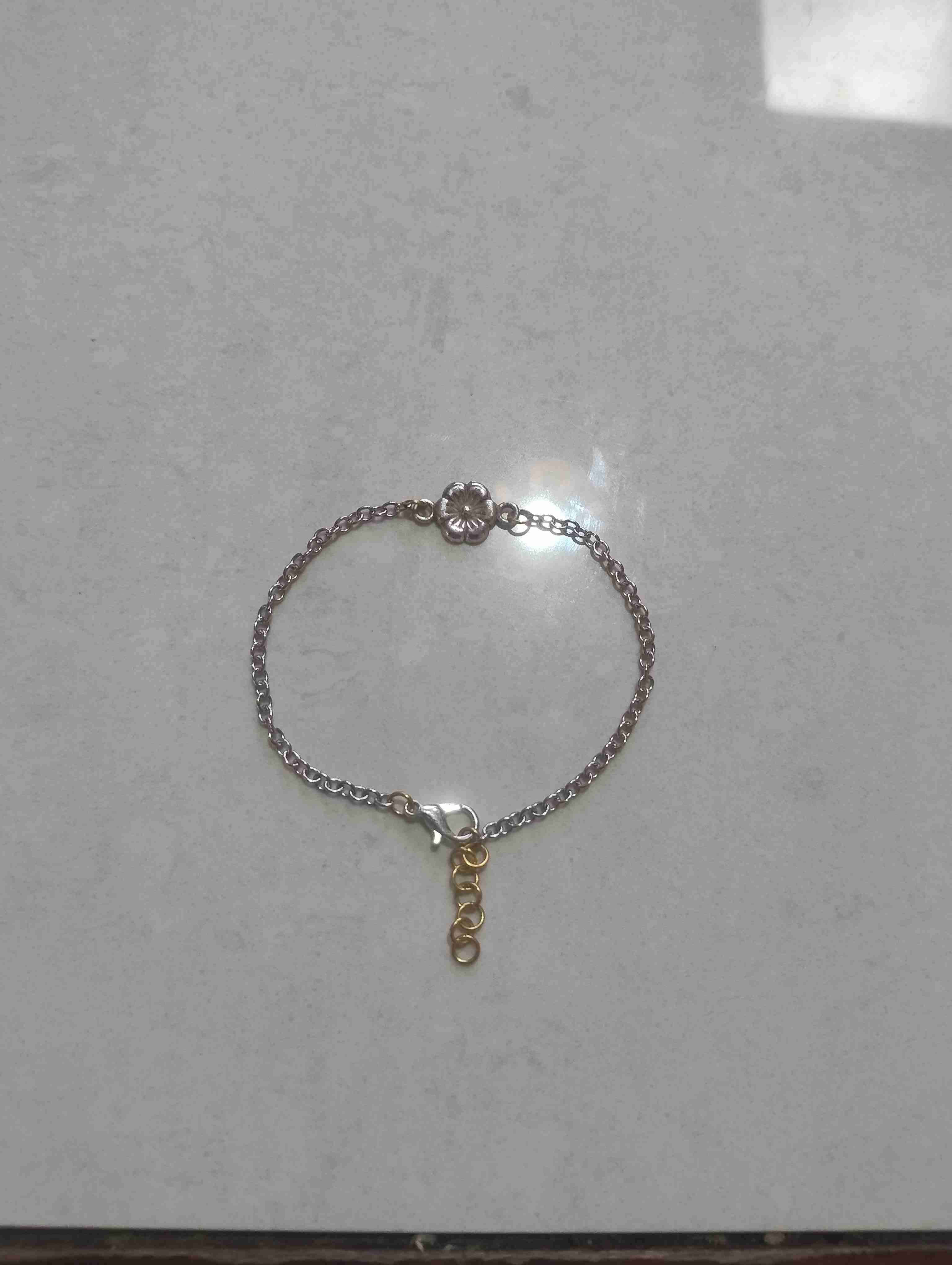 Pulsera cadena con flor