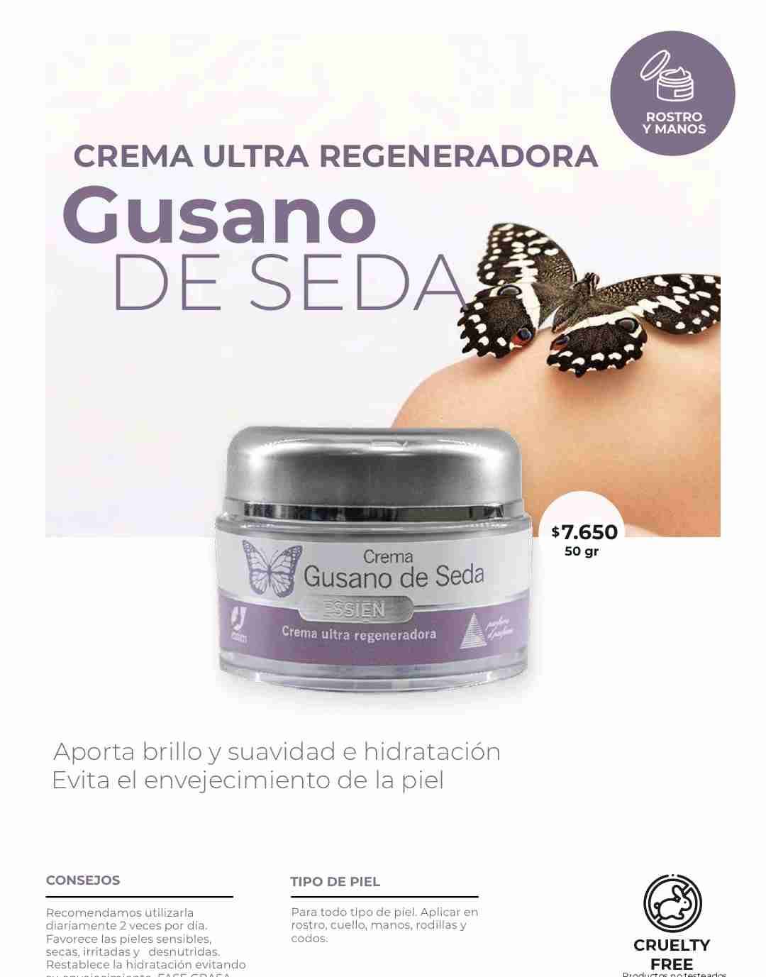 Crema Gusano de Seda 50g