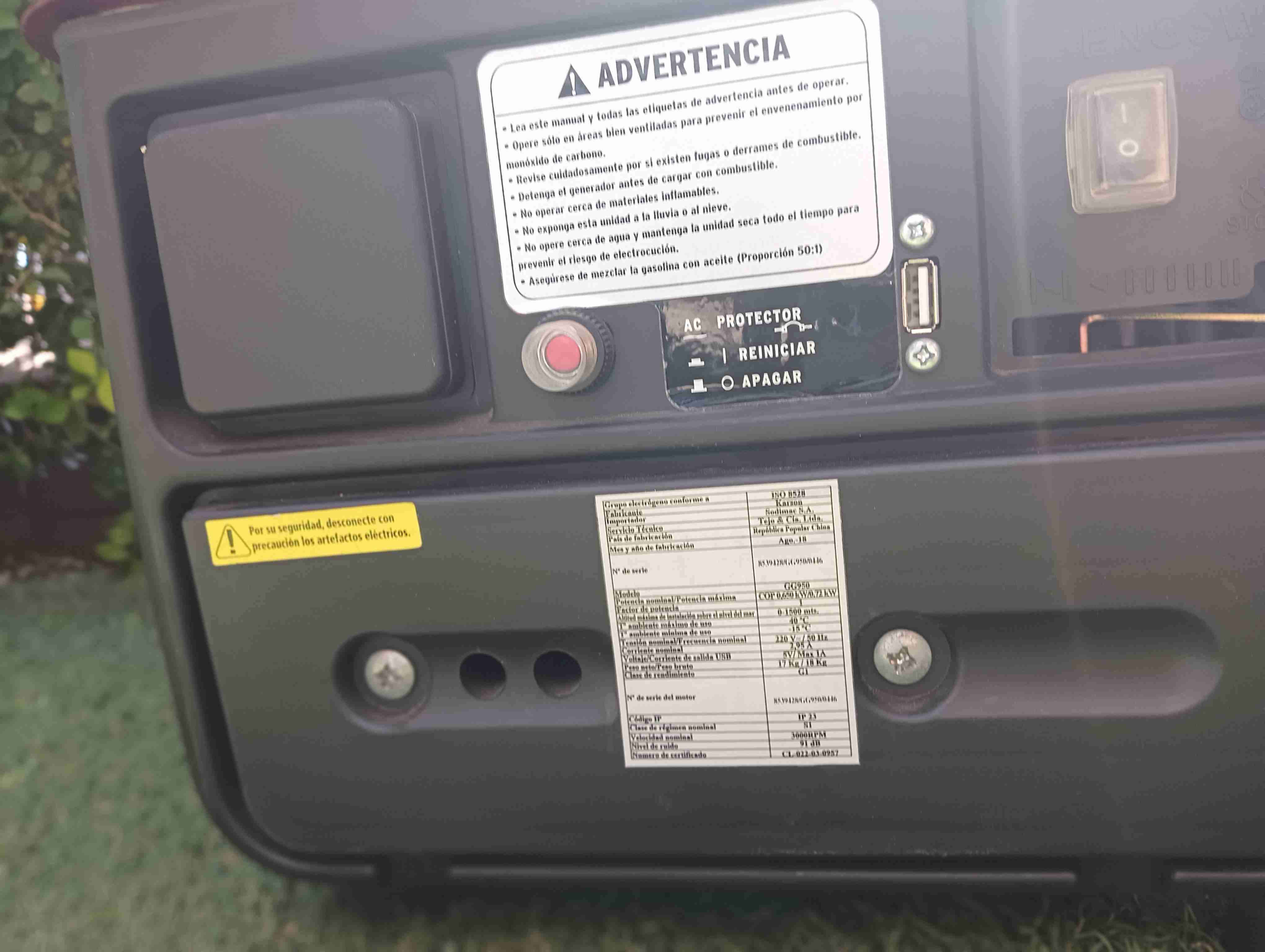 Generador portátil de gasolina - miniatura 6