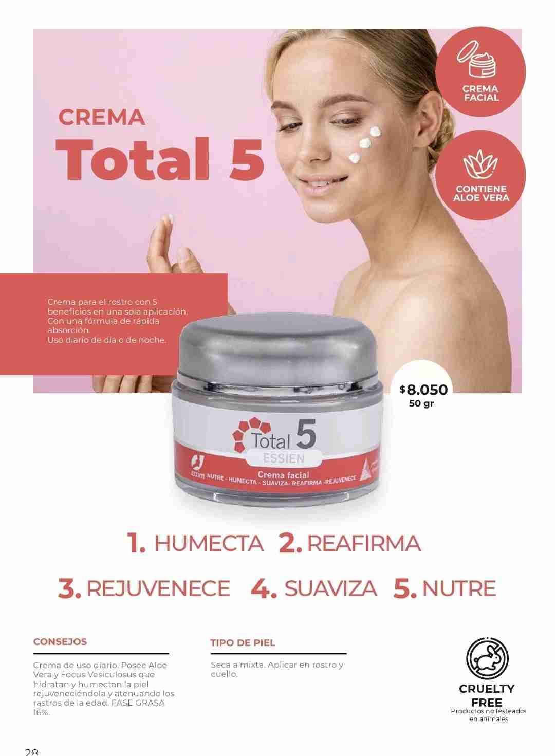 Crema facial Total 5