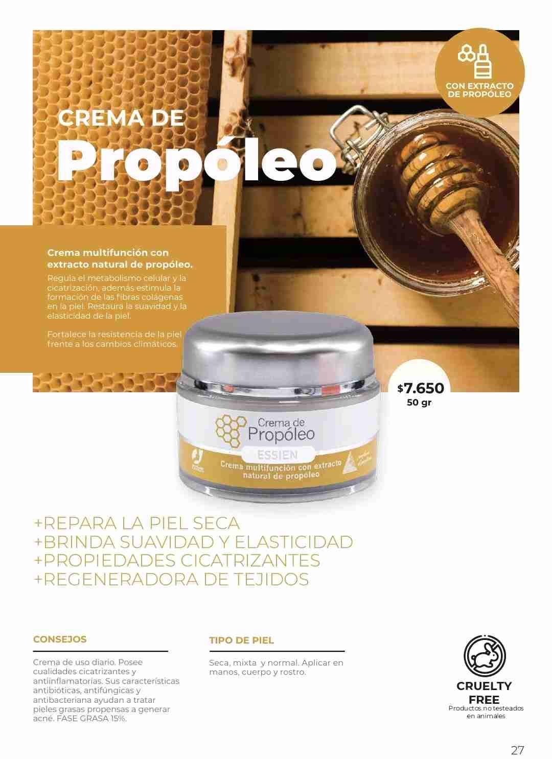 Crema de propóleo multifuncional