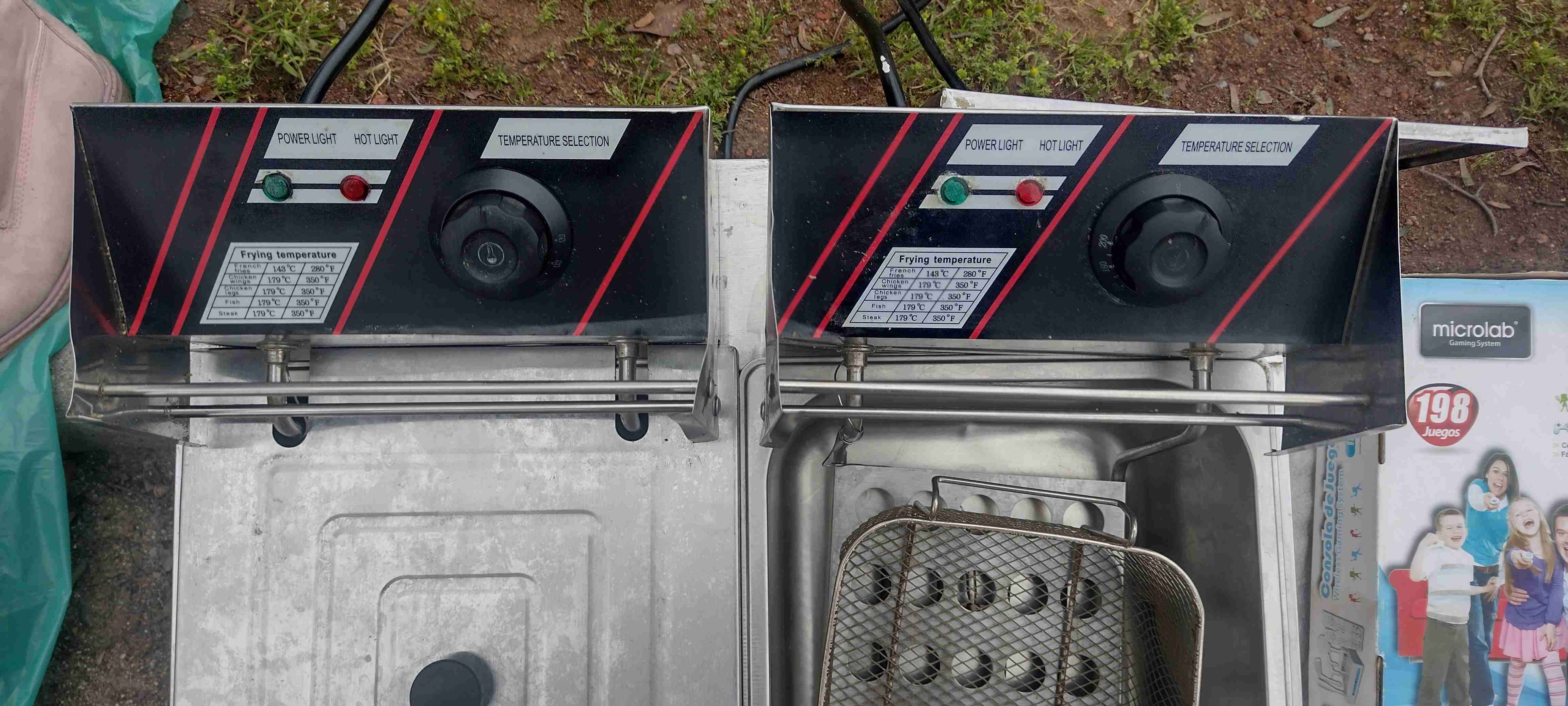 Freidora doble eléctrica en acero - miniatura 1