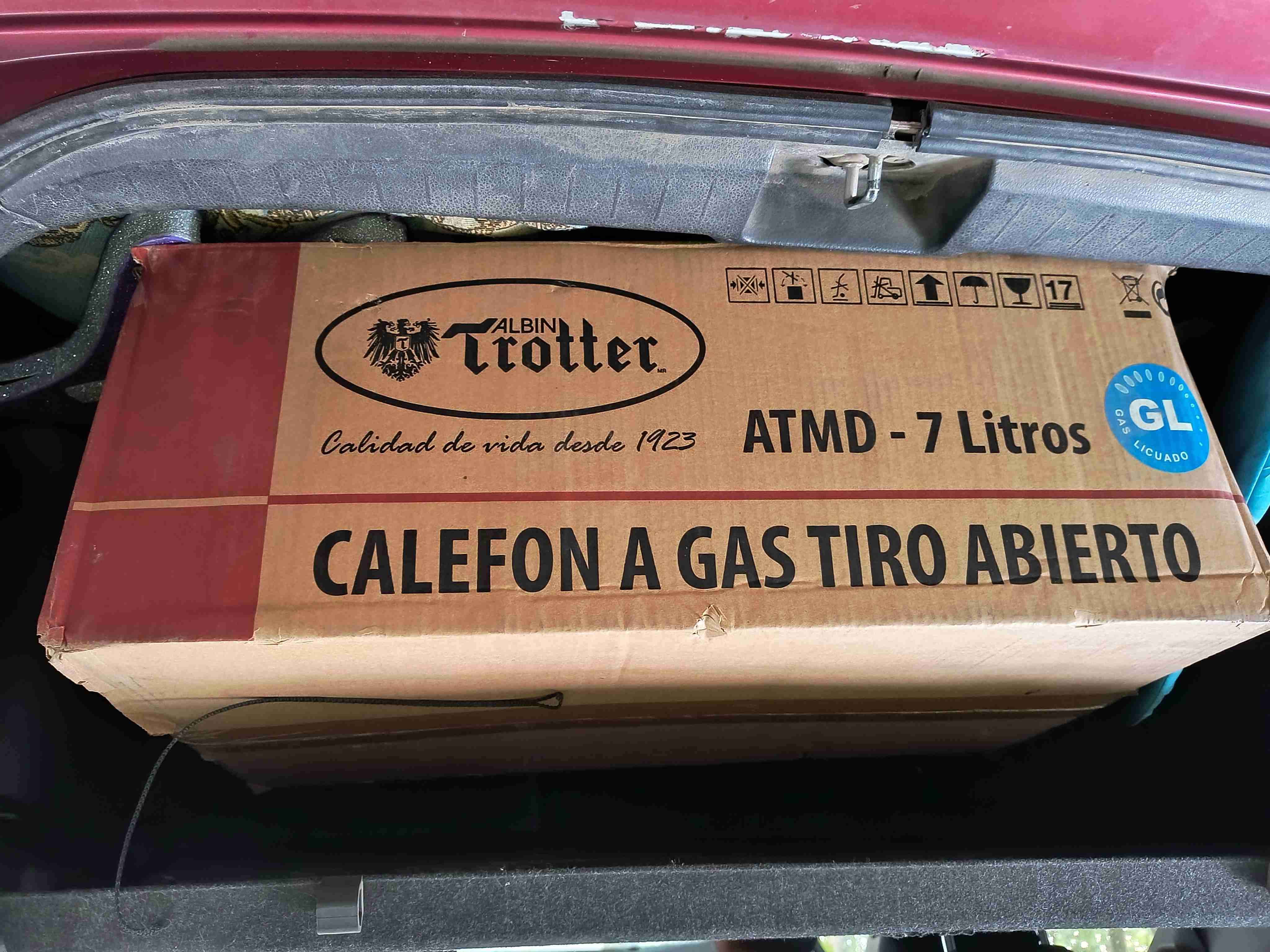 Calefón a gas Albin Trotter 7L