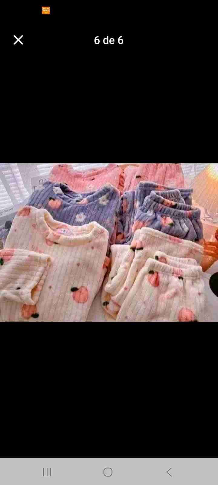 Pijama de felpa con estampado de frutas - miniatura 4