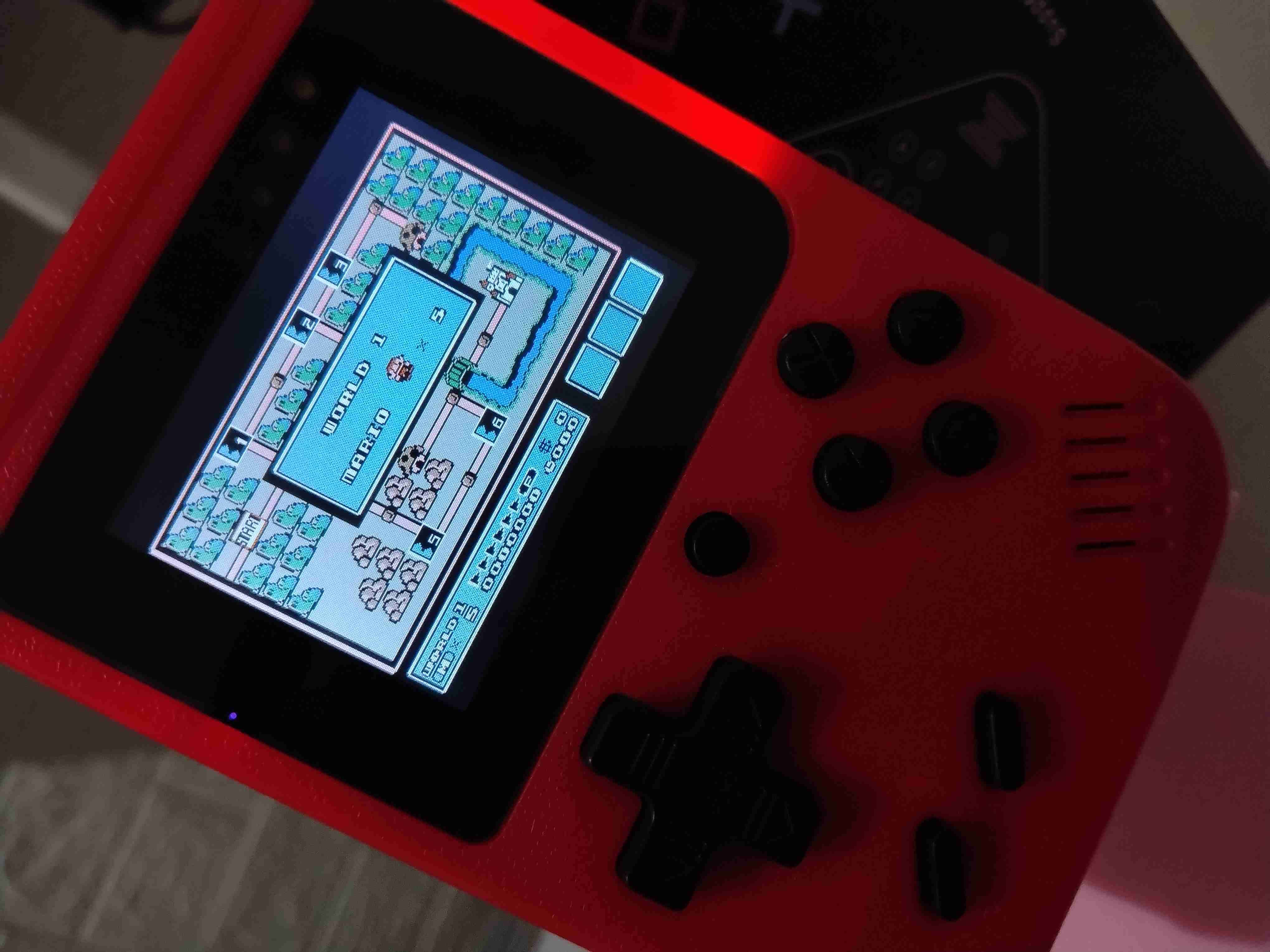 Consola portátil retro roja NES 8 bits 400 juegos - miniatura 2