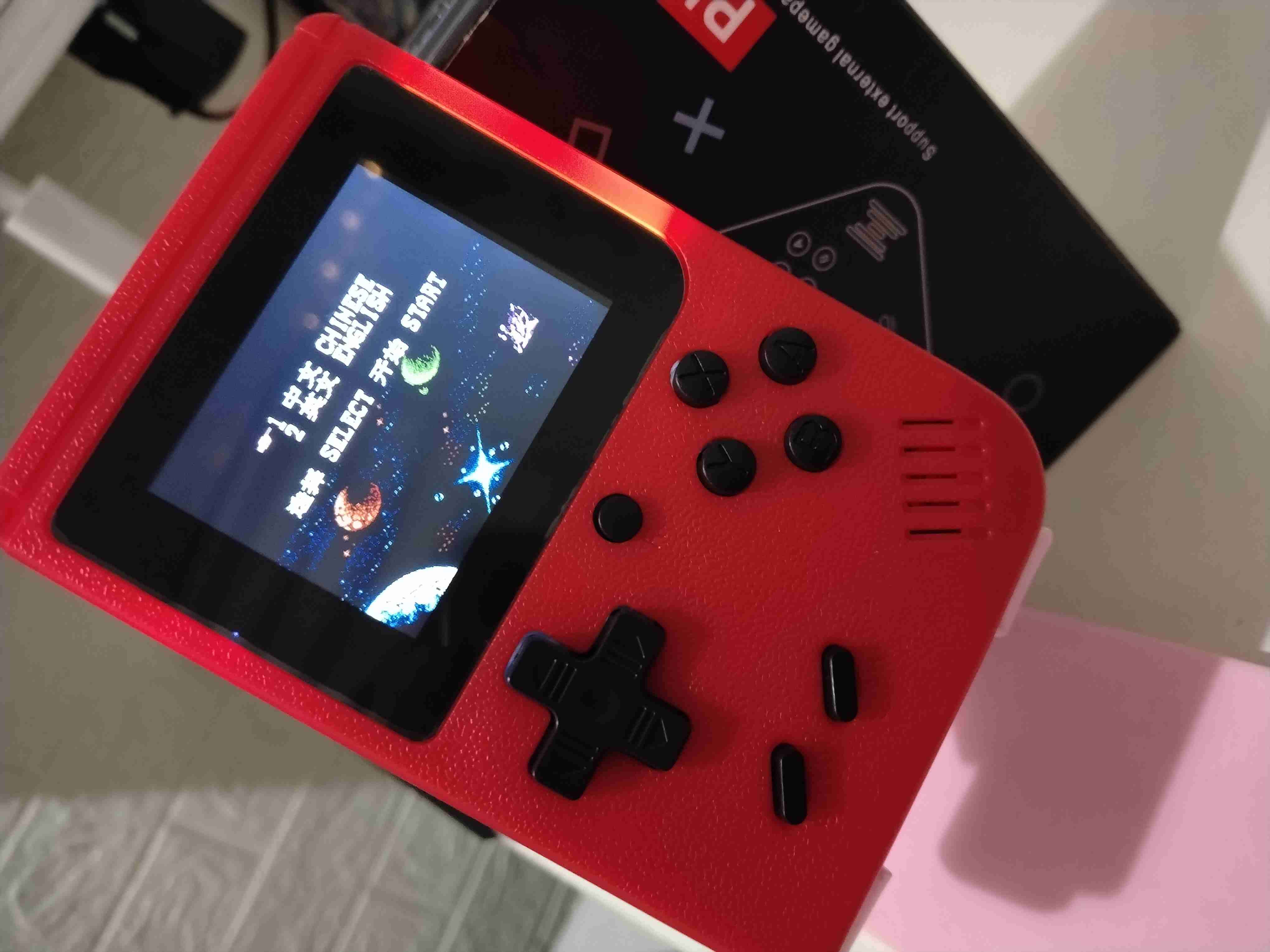 Consola portátil retro roja NES 8 bits 400 juegos - miniatura 3