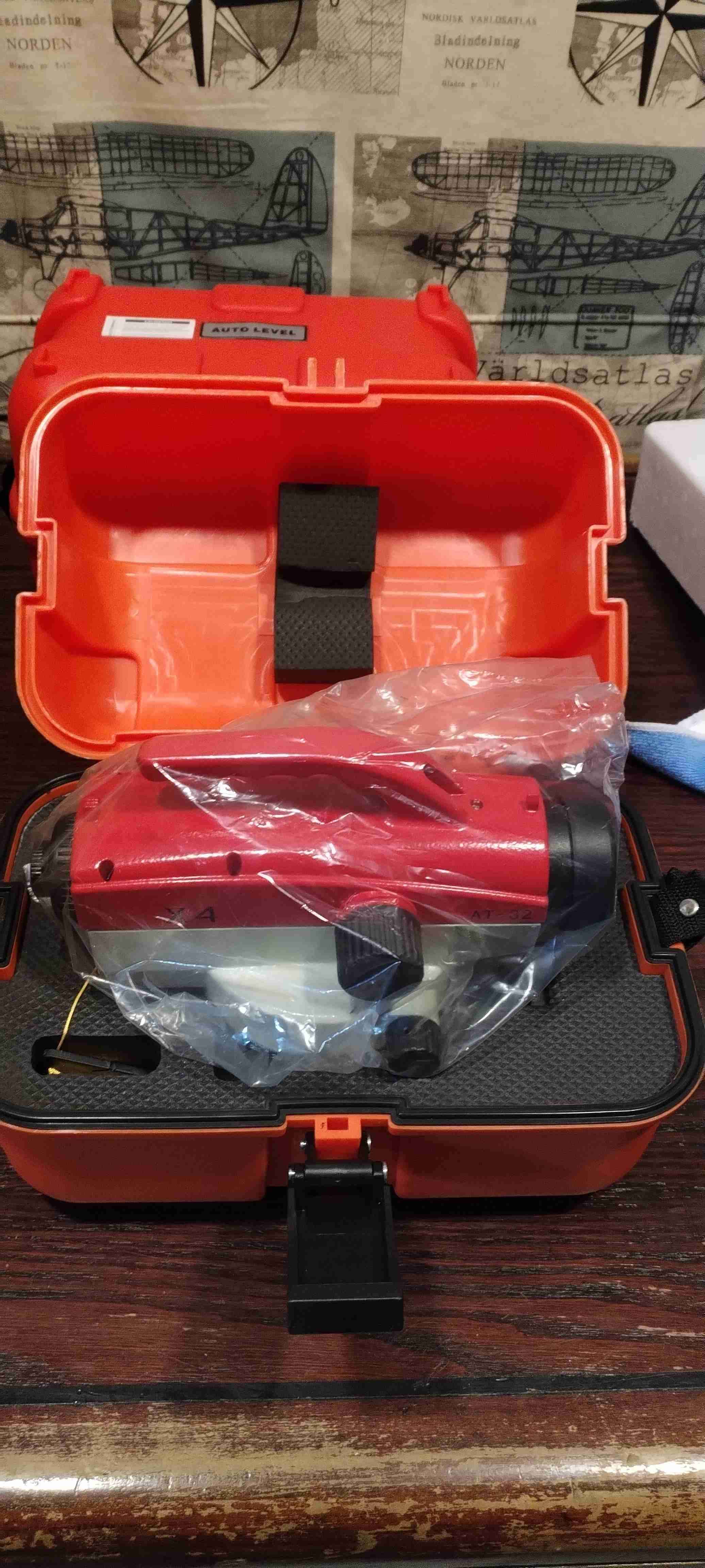 Nivel óptico profesional rojo - miniatura 2