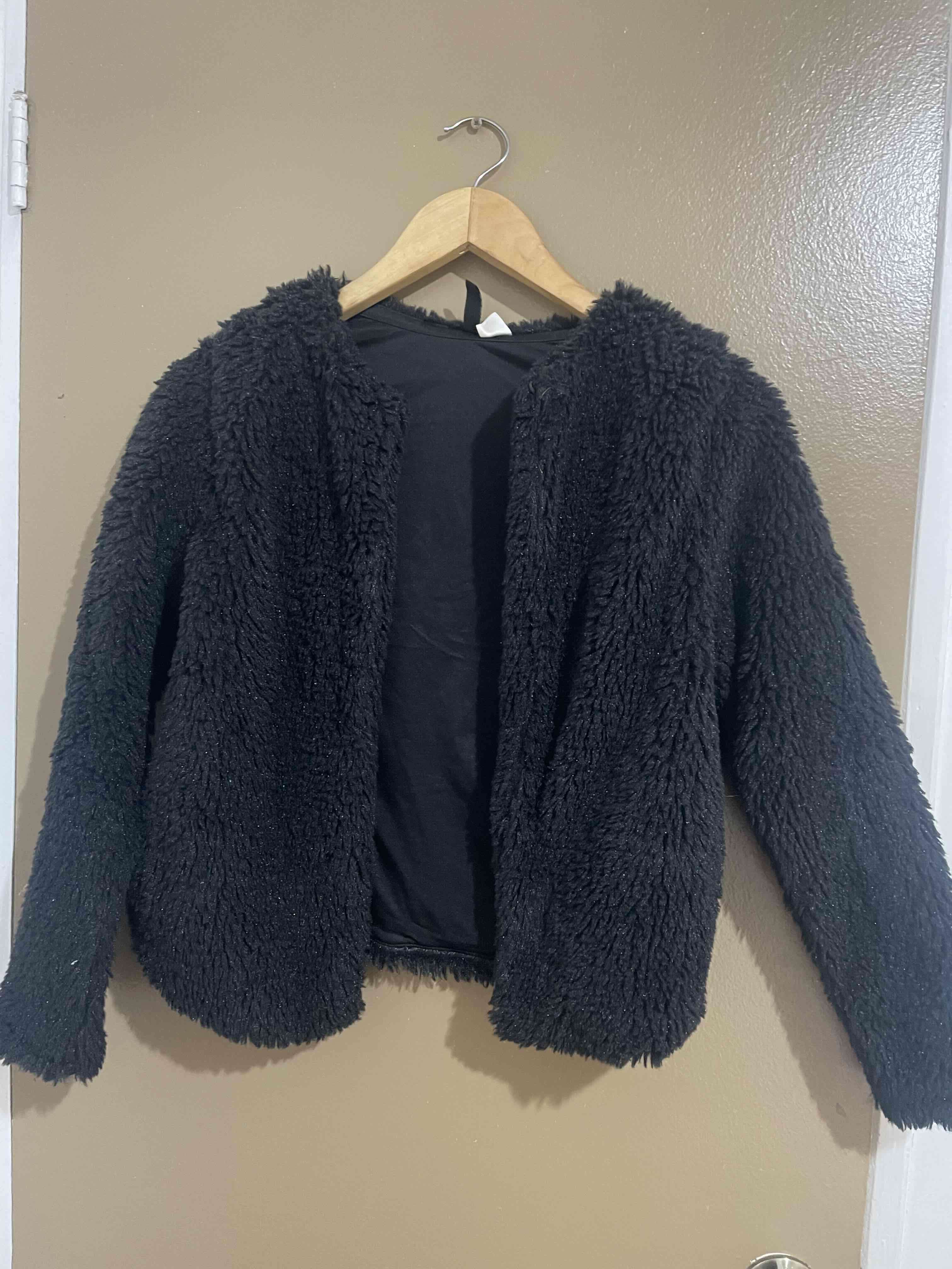 Chaqueta peluda negra - miniatura 1