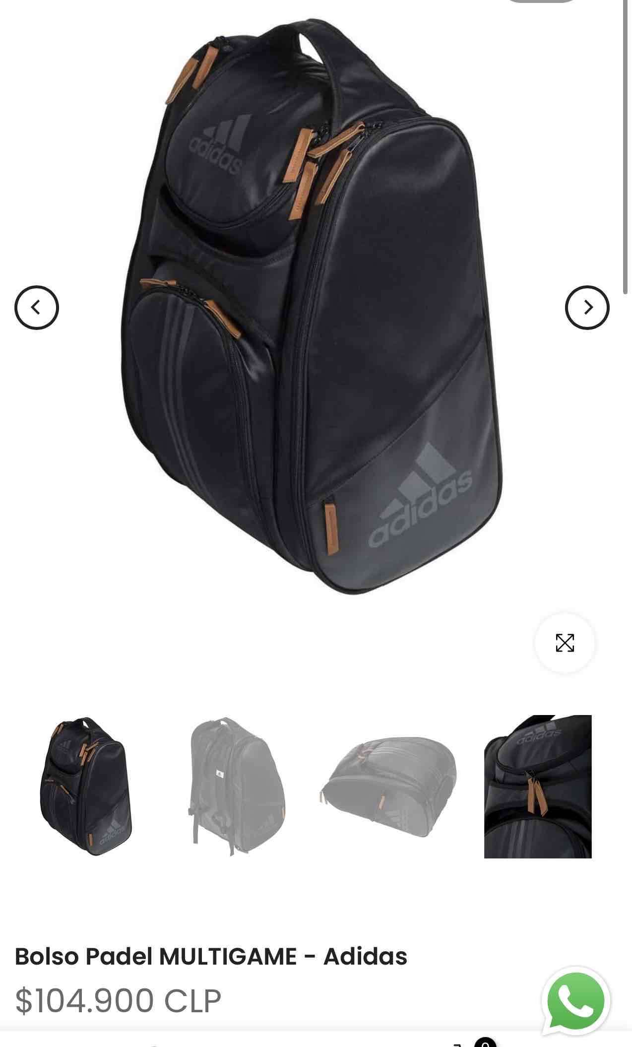 Bolso de pádel Adidas negro