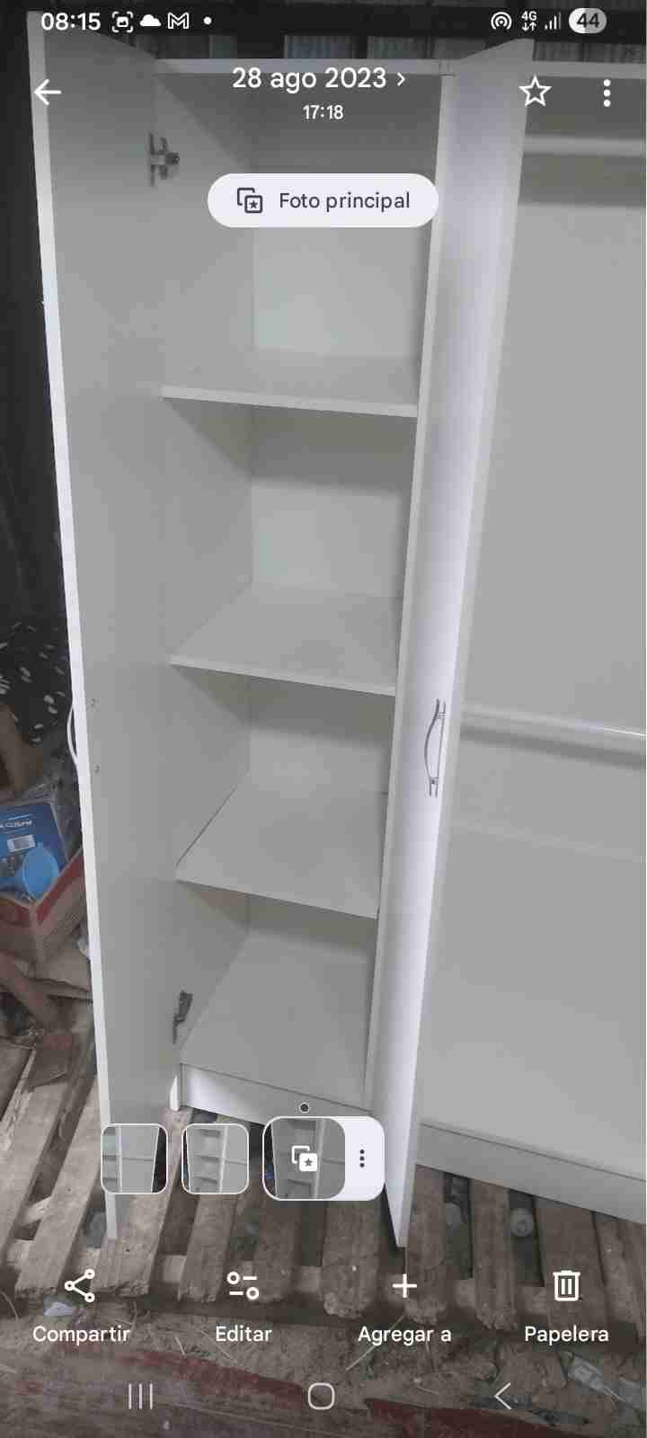 Armario blanco de melamina - miniatura 1