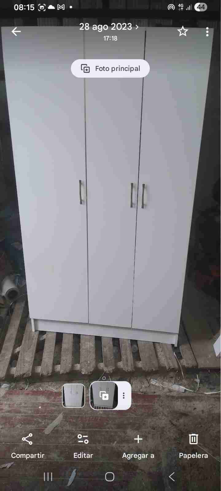 Armario blanco de melamina - miniatura 2