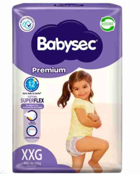 Pañales Babysec Premium XXG