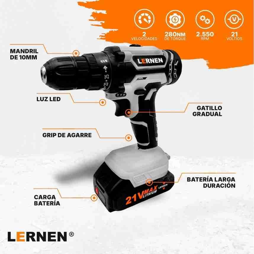 Taladro inalámbrico LERNEN 21V - 2
