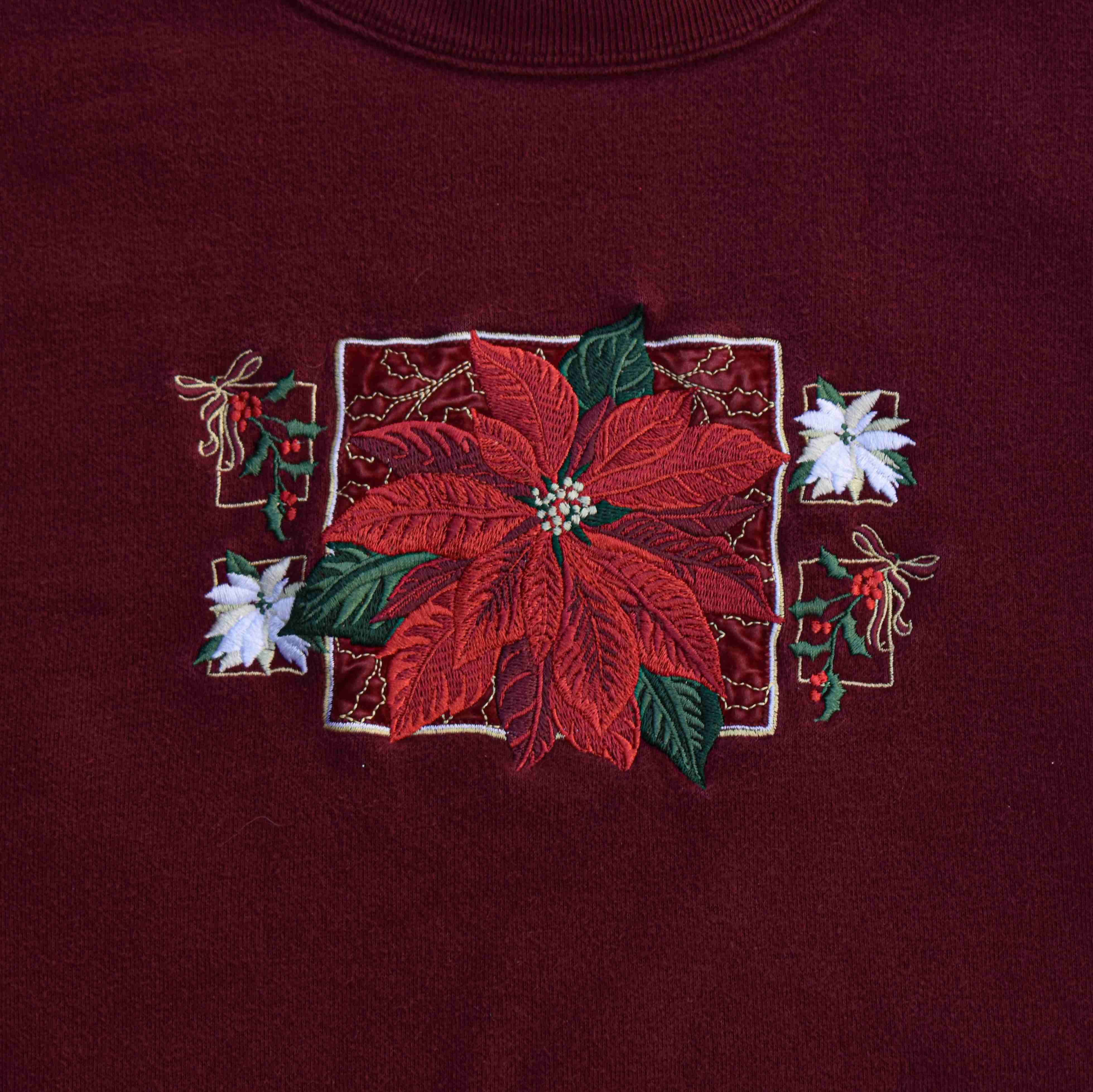 Polerón bordado rojo oscuro - miniatura 3