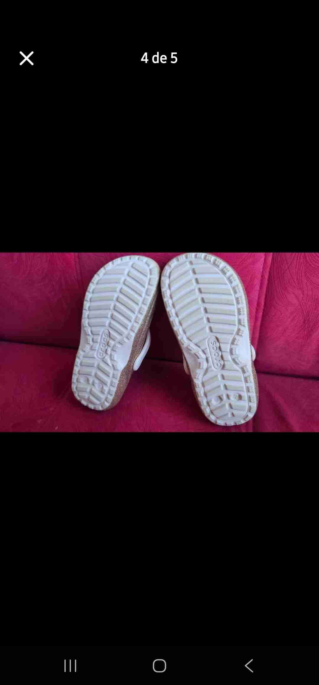 Crocs doradas con brillo Niña - miniatura 4