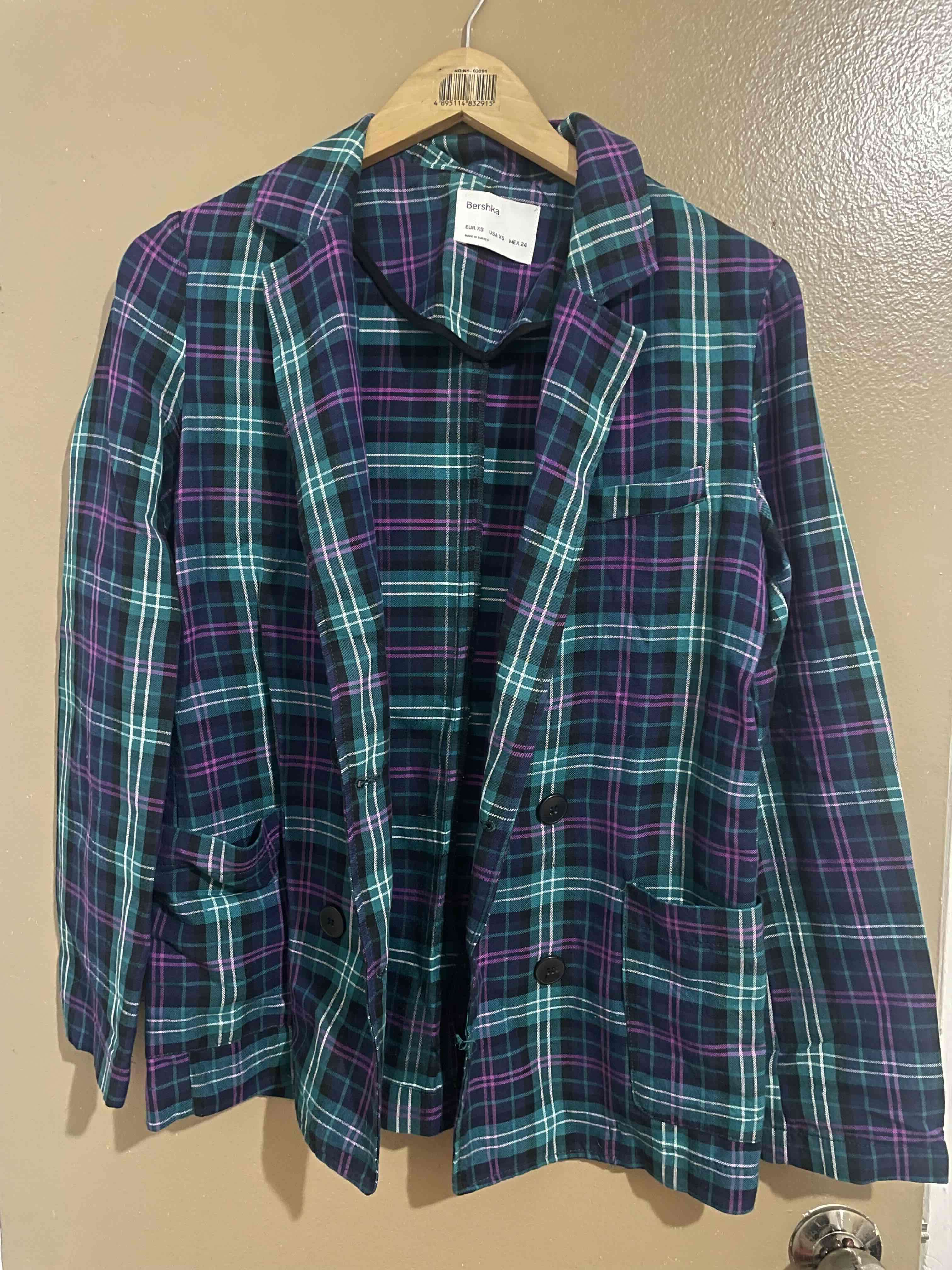 Blazer a cuadros Bershka - miniatura 1