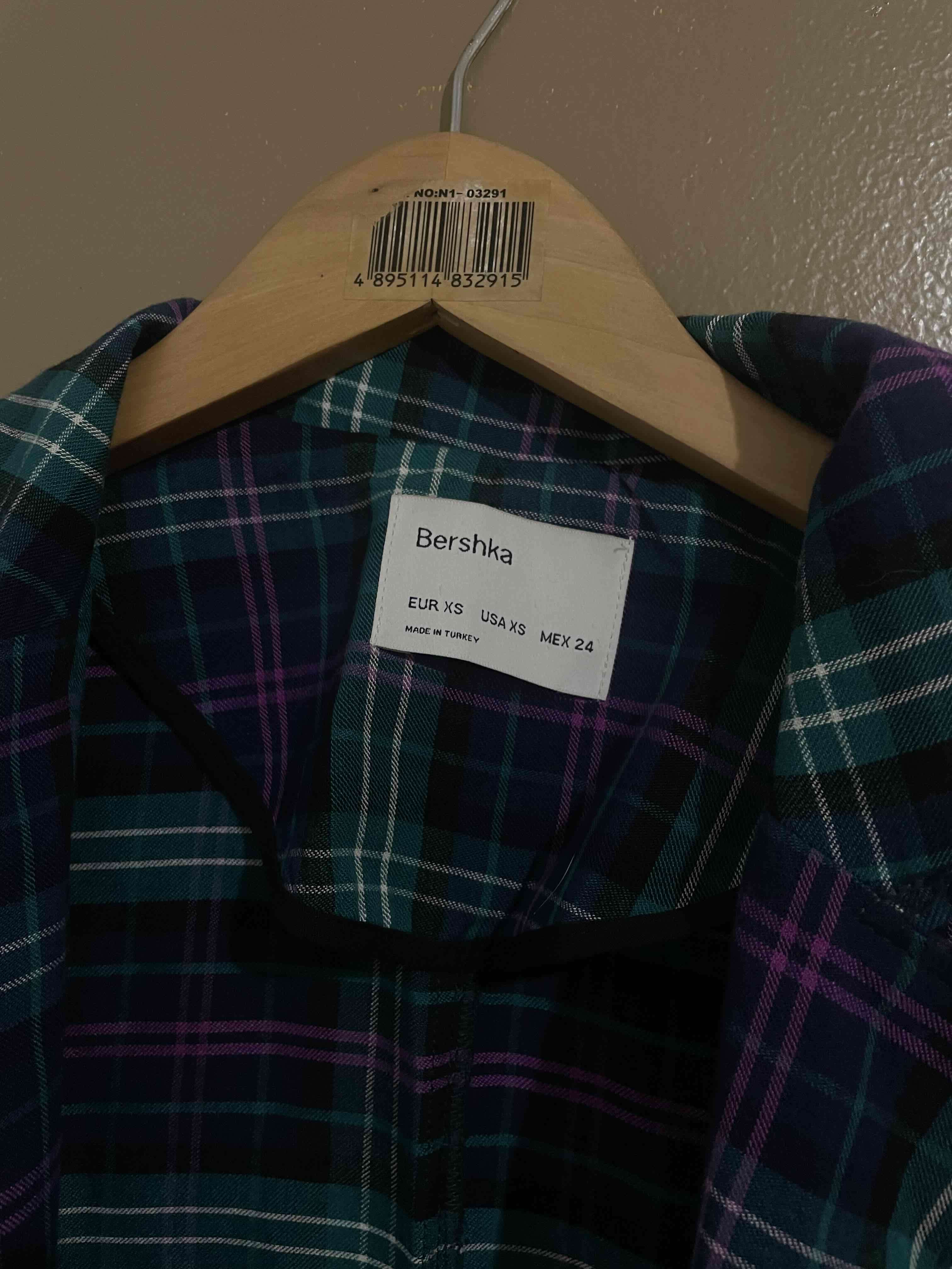 Blazer a cuadros Bershka - miniatura 2