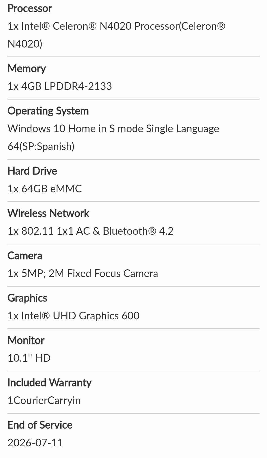 Notebook gris pantalla HD - miniatura 6