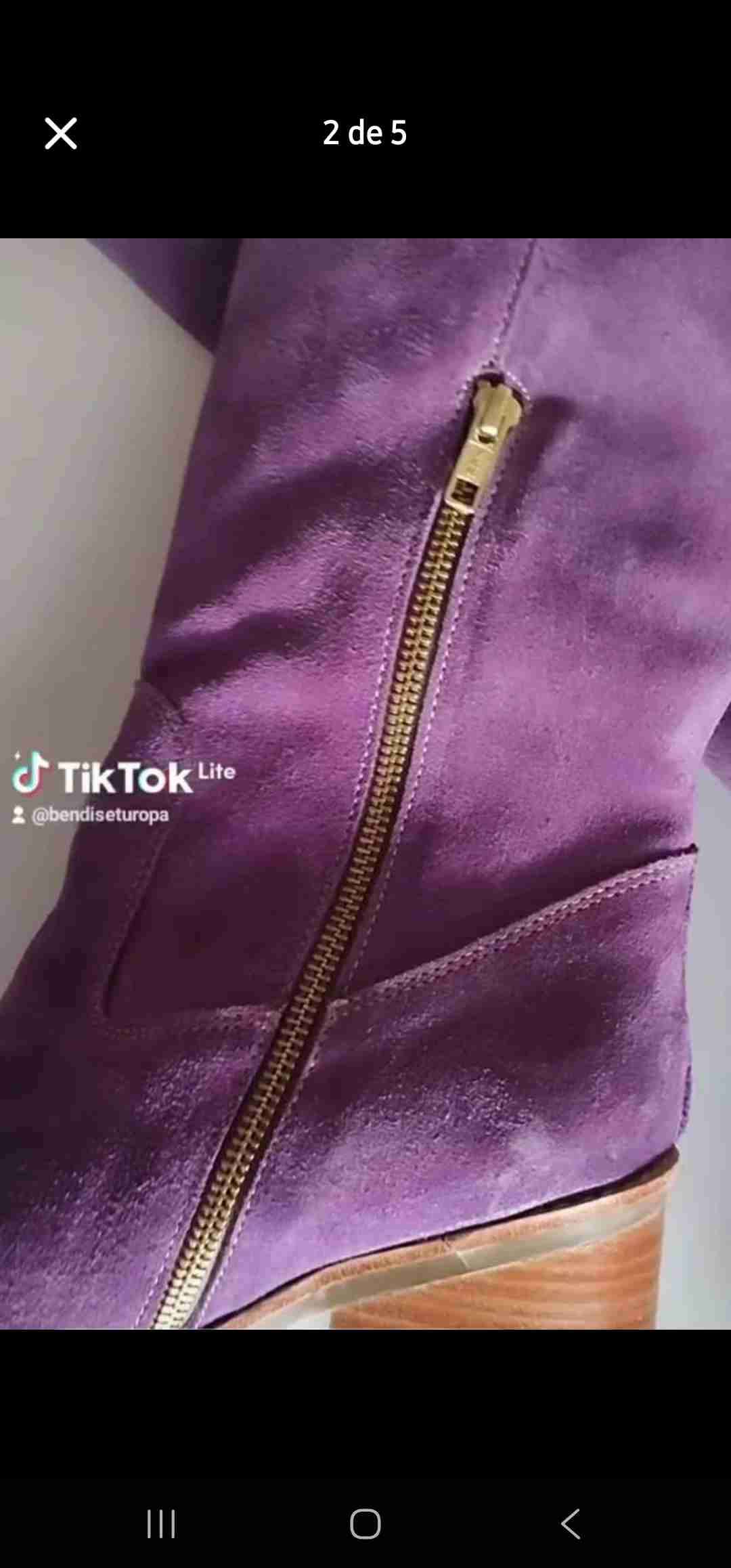 Botas púrpuras de gamuza - miniatura 2