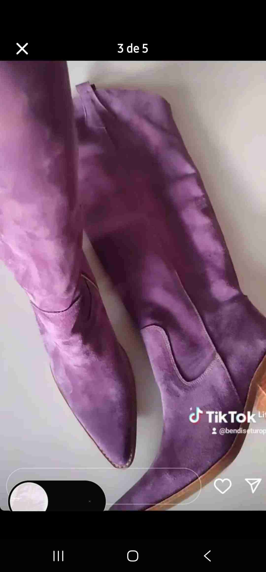 Botas púrpuras de gamuza - miniatura 3