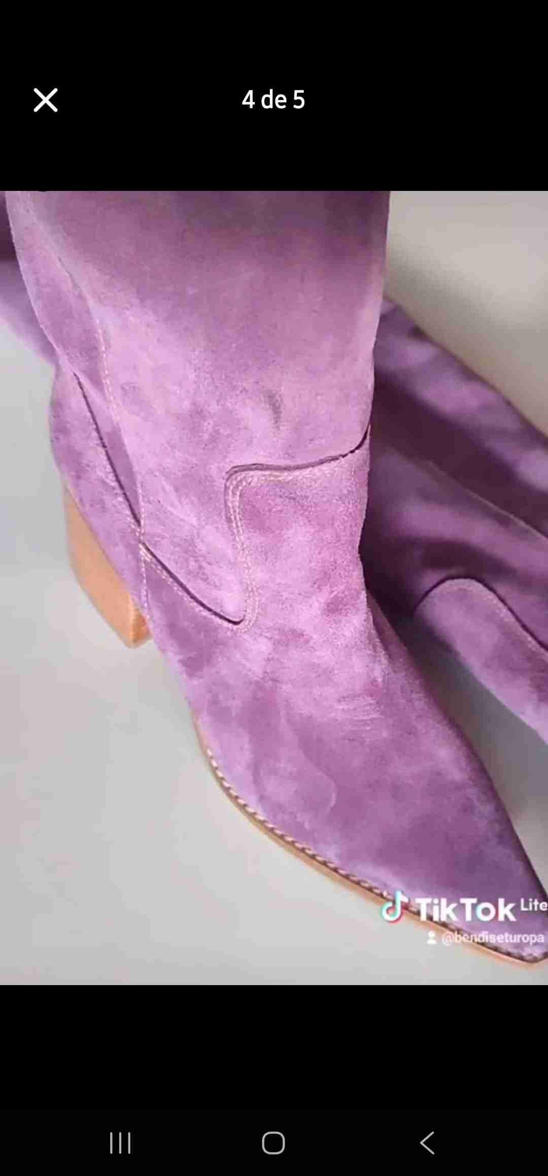 Botas púrpuras de gamuza - miniatura 4