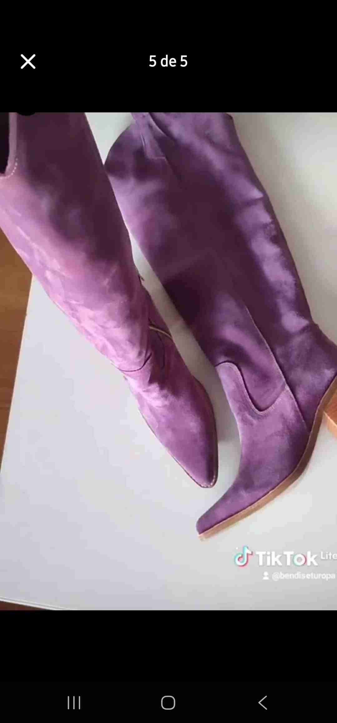 Botas púrpuras de gamuza - miniatura 5