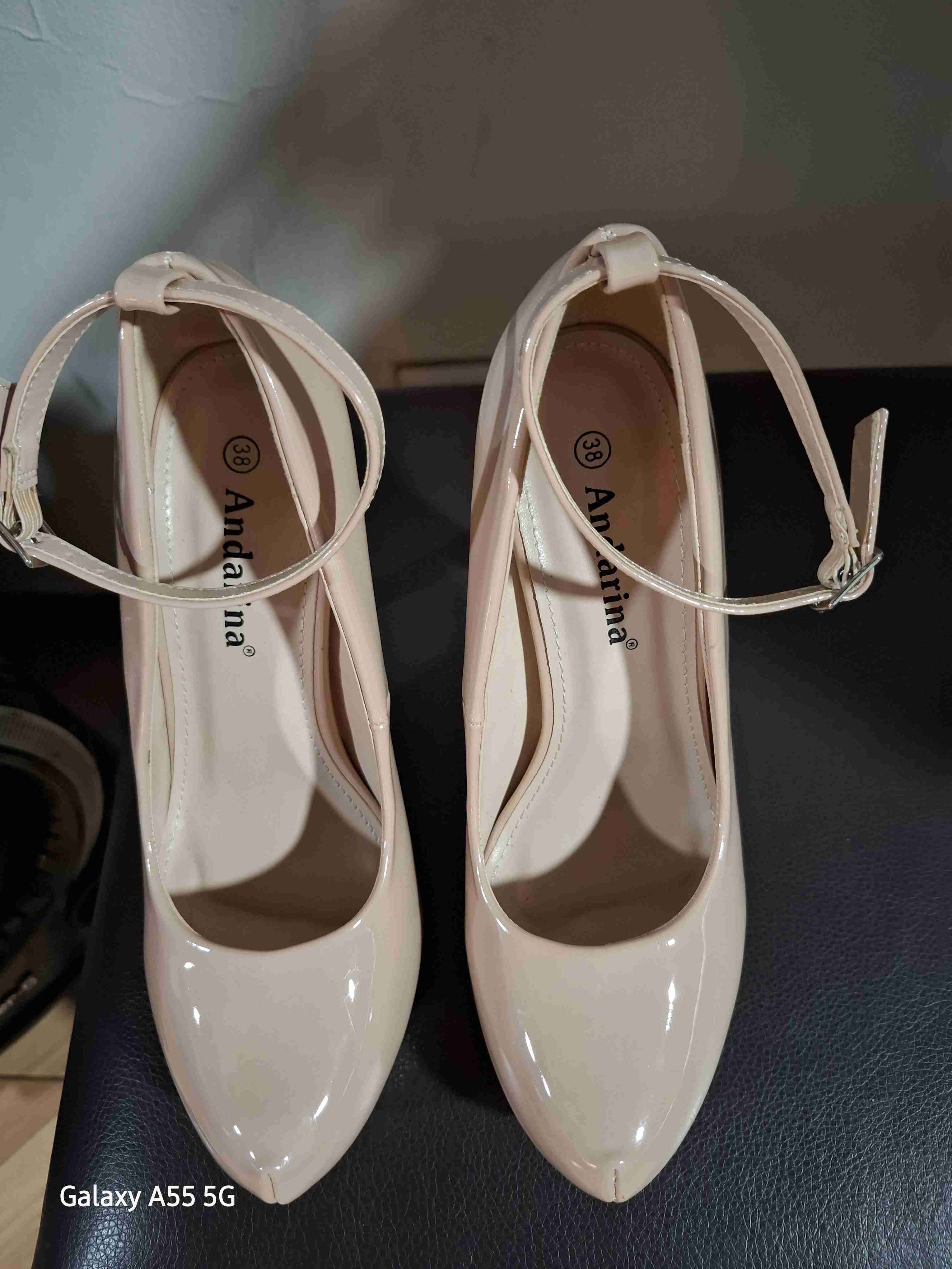 Zapatos de tacón beige Andatina - miniatura 1