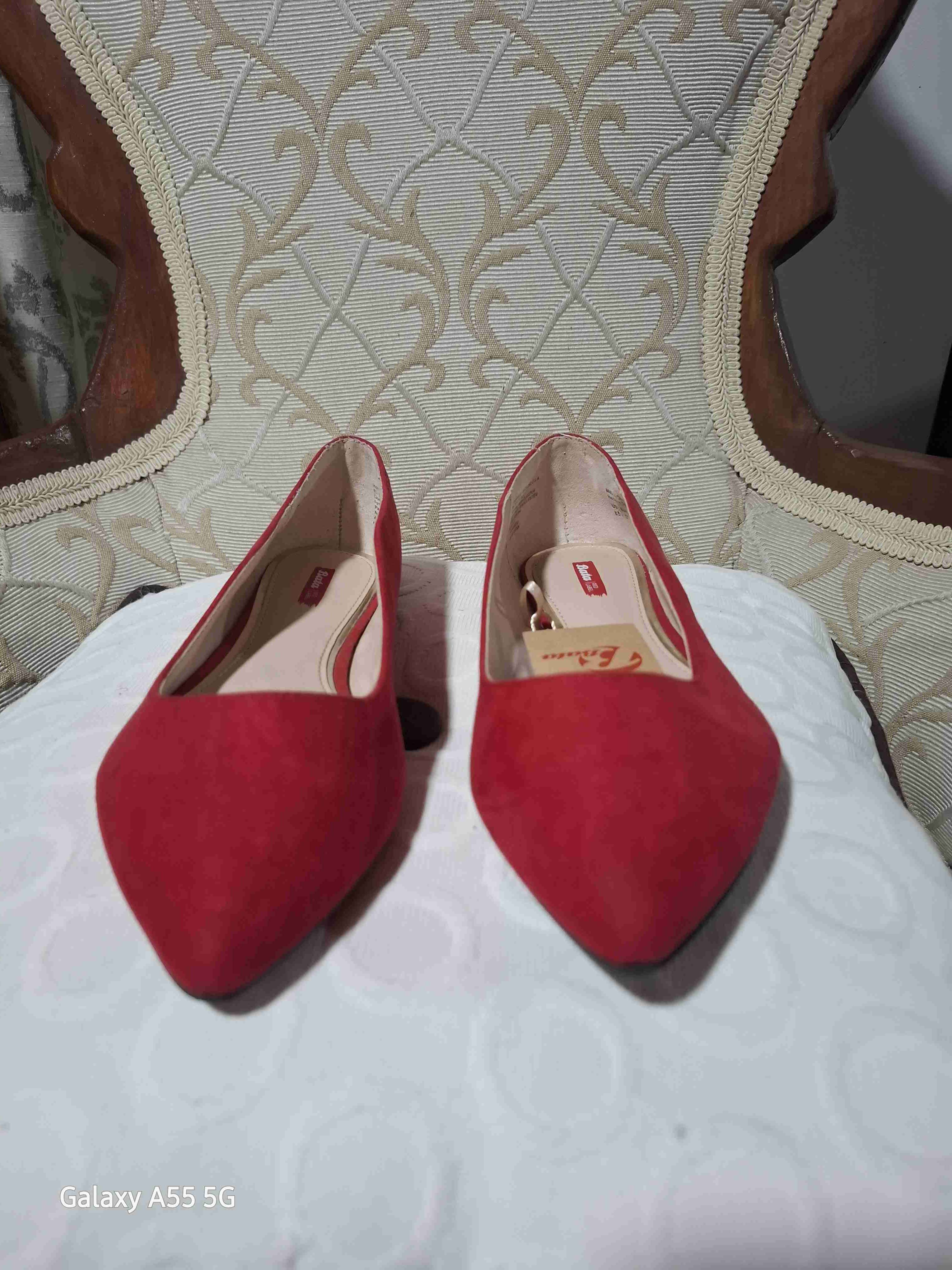 Zapatos planos rojos mujer - 1