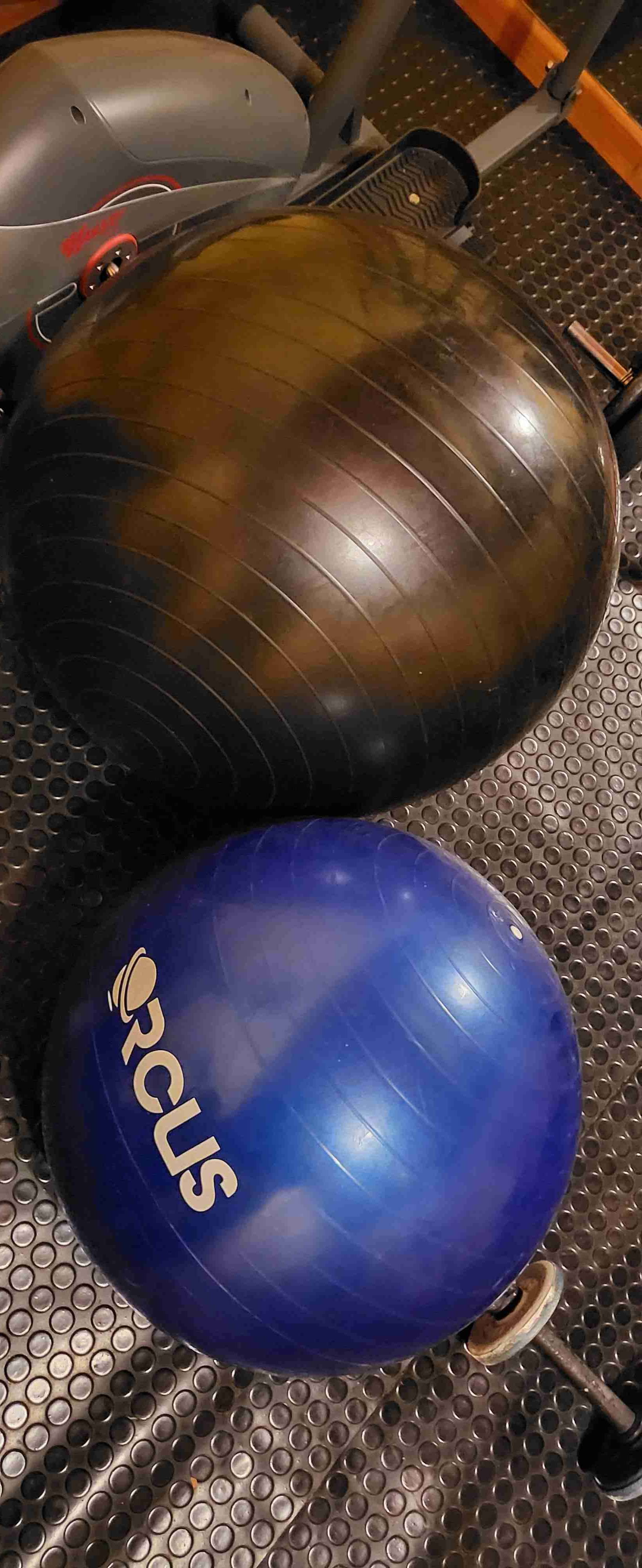 Pelotas de ejercicio azules y negras - miniatura 2