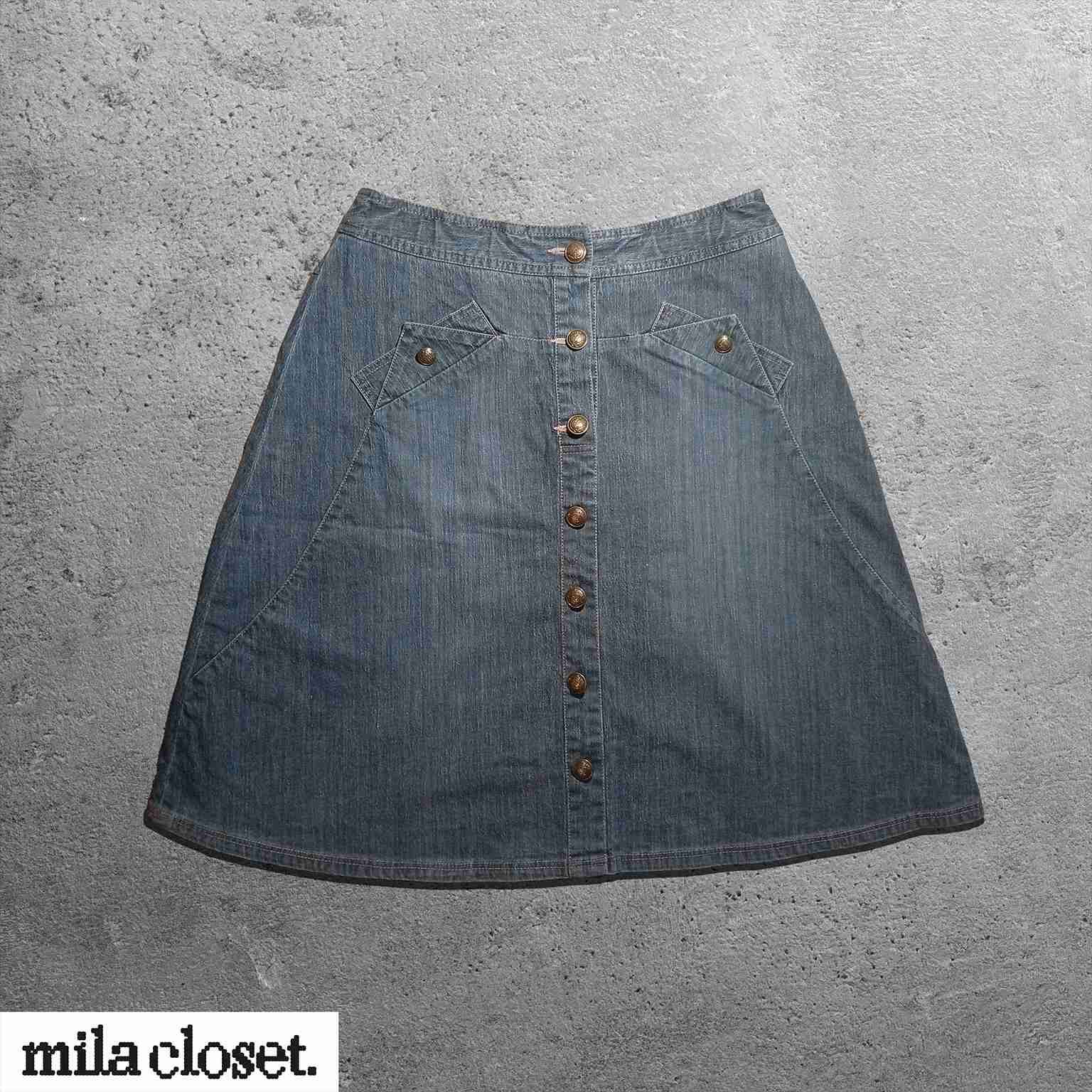 Falda de Mezclilla Denim con Botones - miniatura 1
