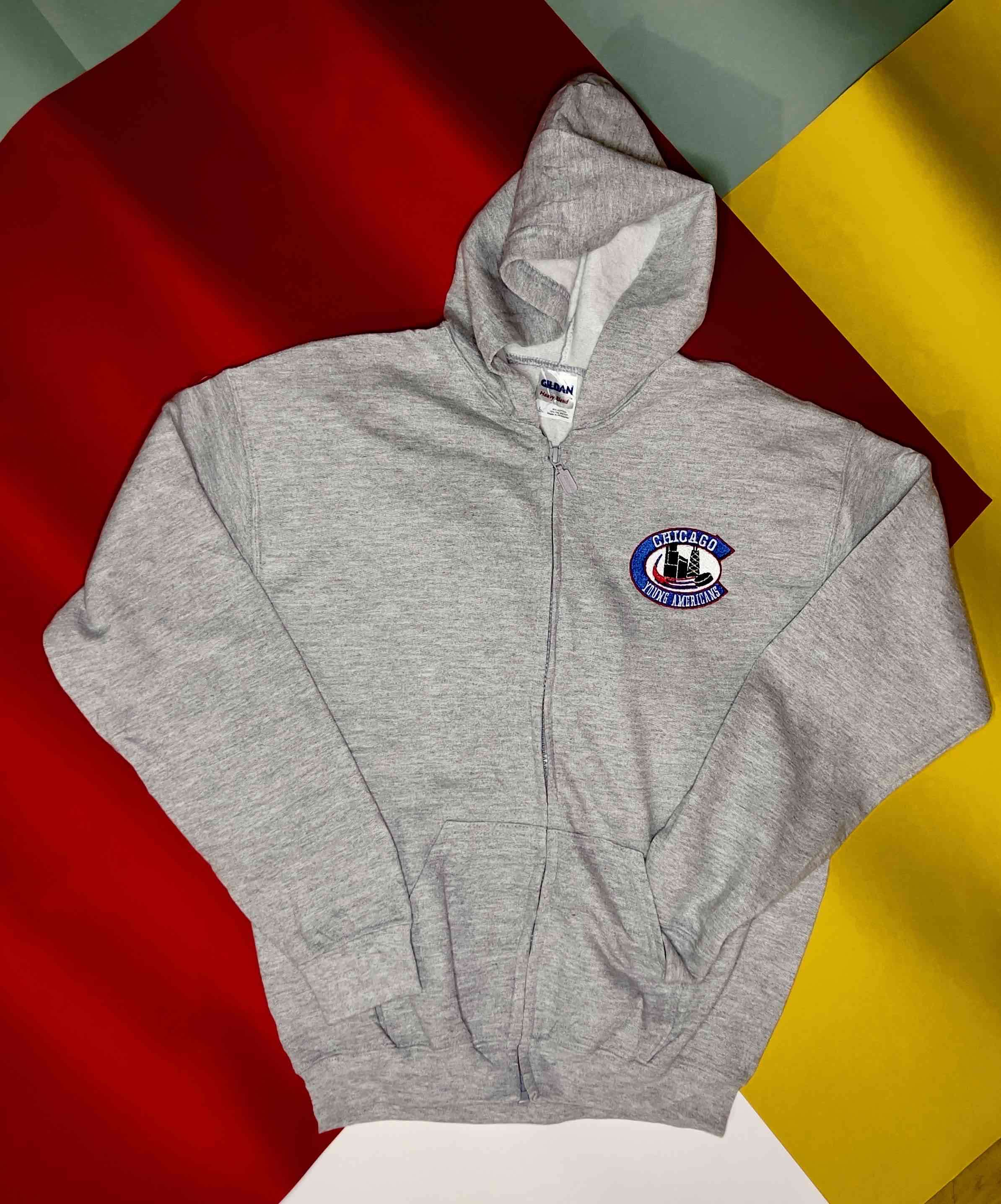 Polerón gris con capucha Chicago