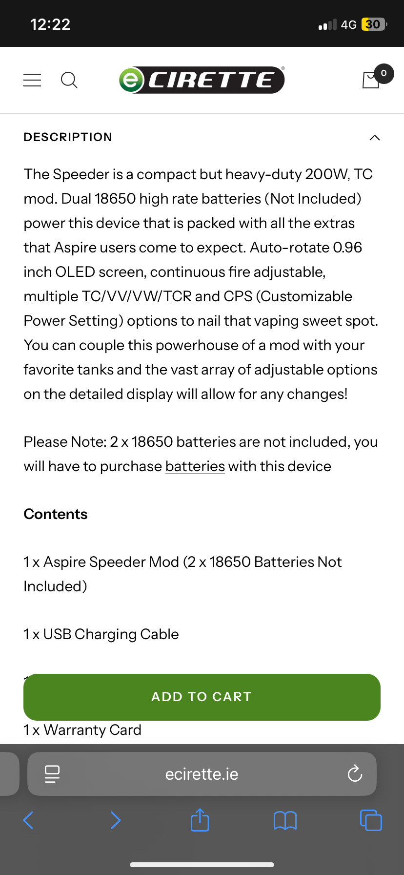 Mod de vape 200W usado - miniatura 2