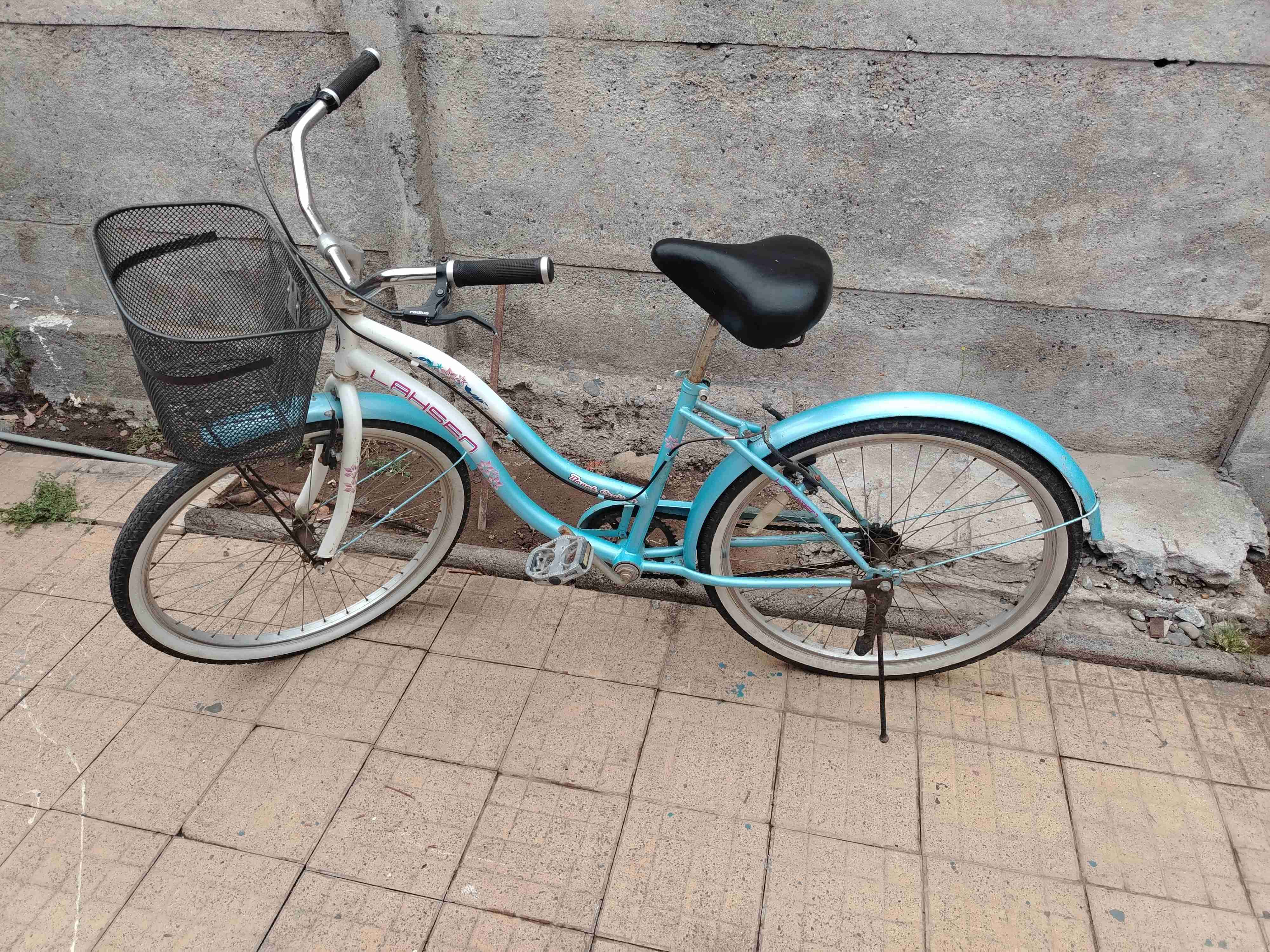 Bicicleta azul con canasto - miniatura 1